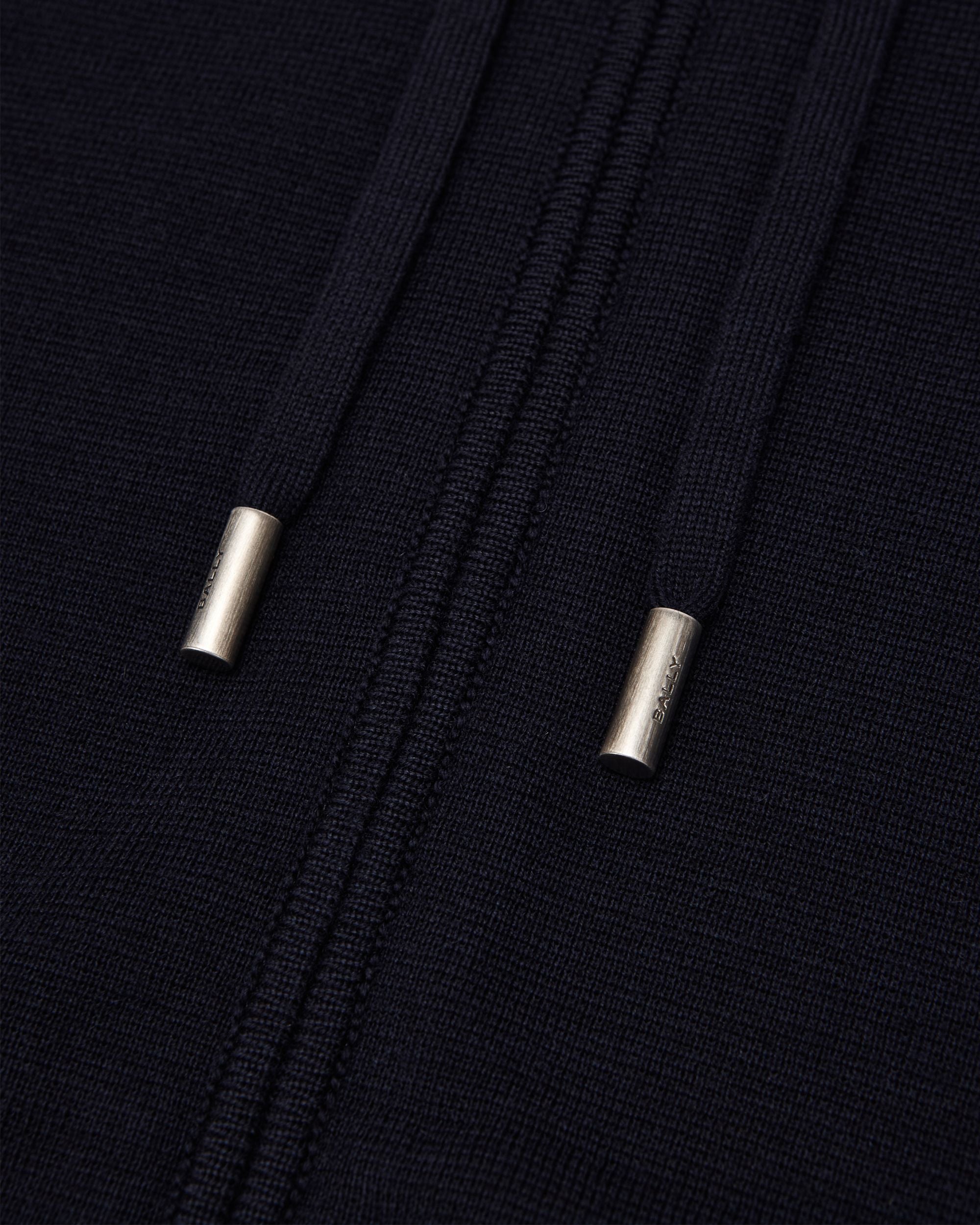 Maglia Con Cappuccio In Lana Navy Blue - Uomo - Bally - 04