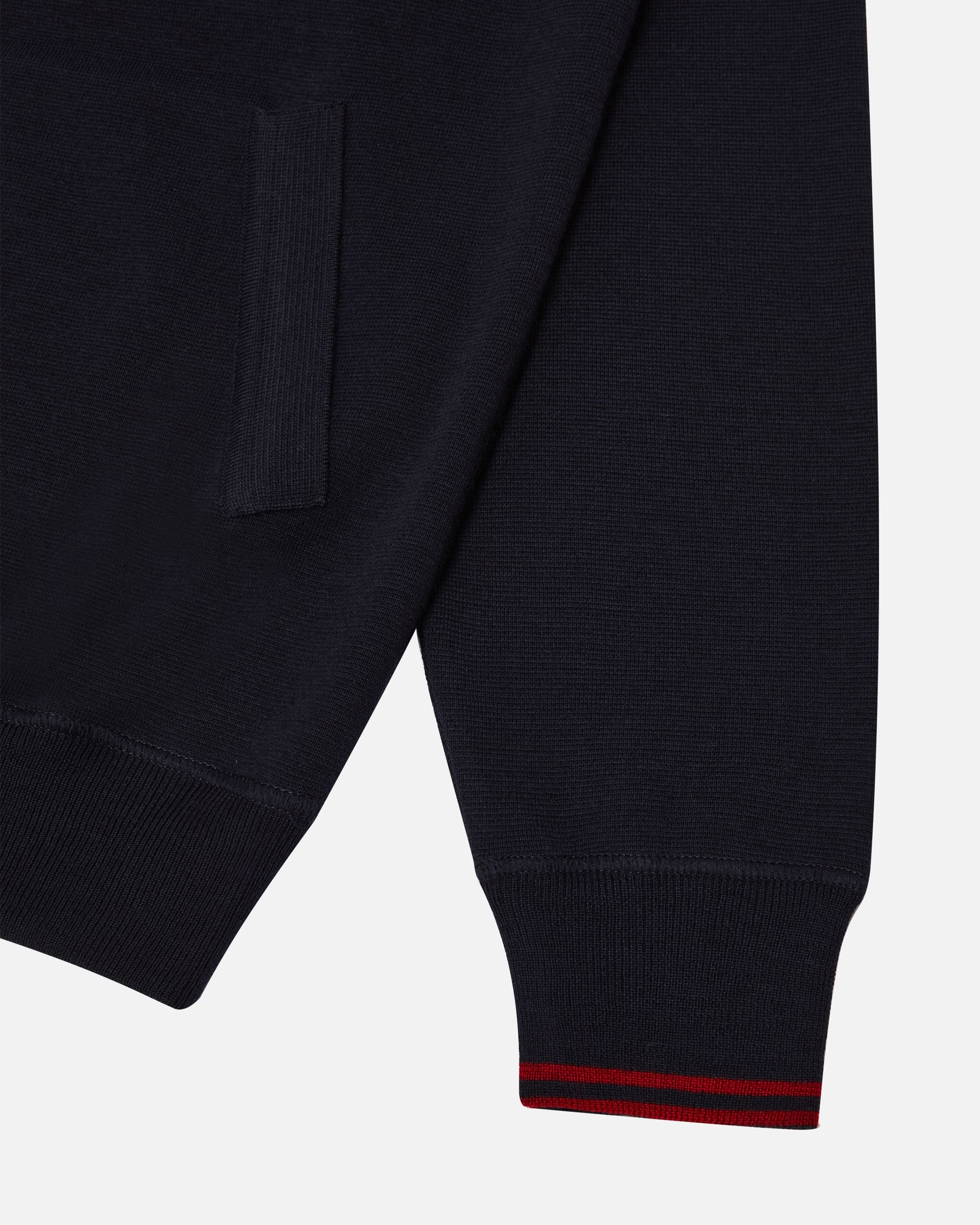 Maglia Con Cappuccio In Lana Navy Blue - Uomo - Bally - 05