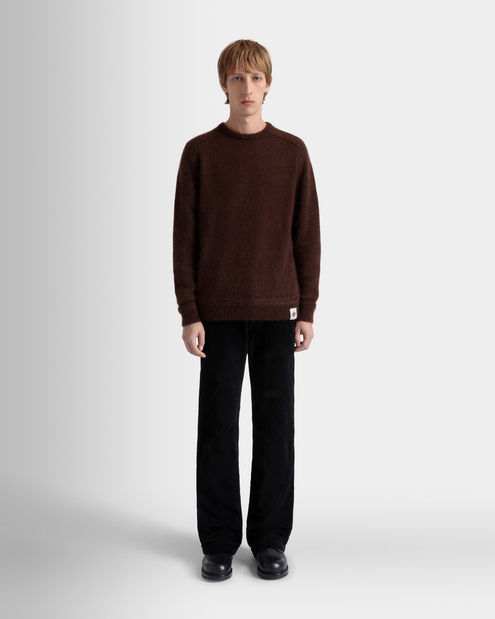 Rundhalspullover Aus Mohair Und Seide In Braun - Herren - Bally - 02