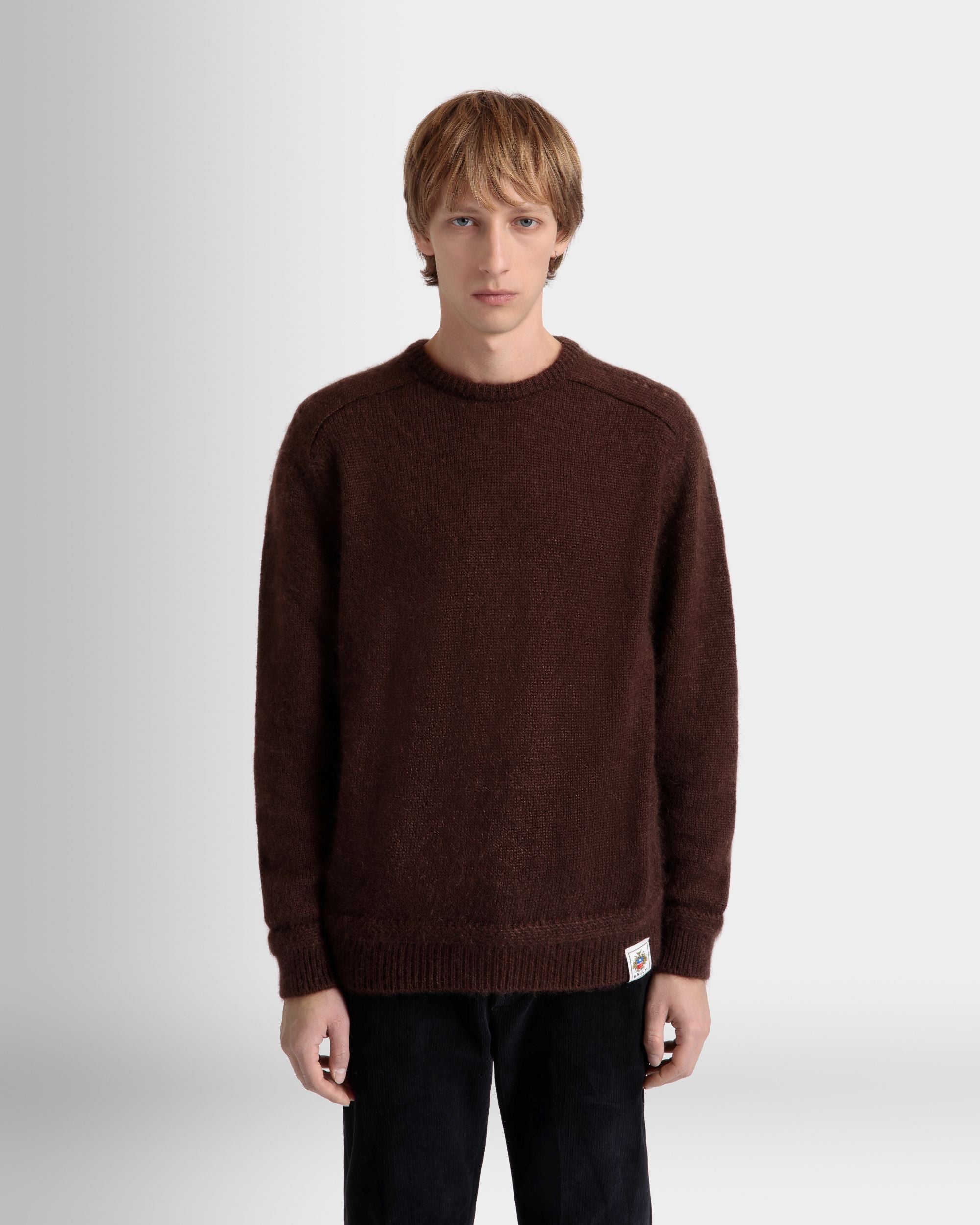 Rundhalspullover Aus Mohair Und Seide In Braun - Herren - Bally - 03