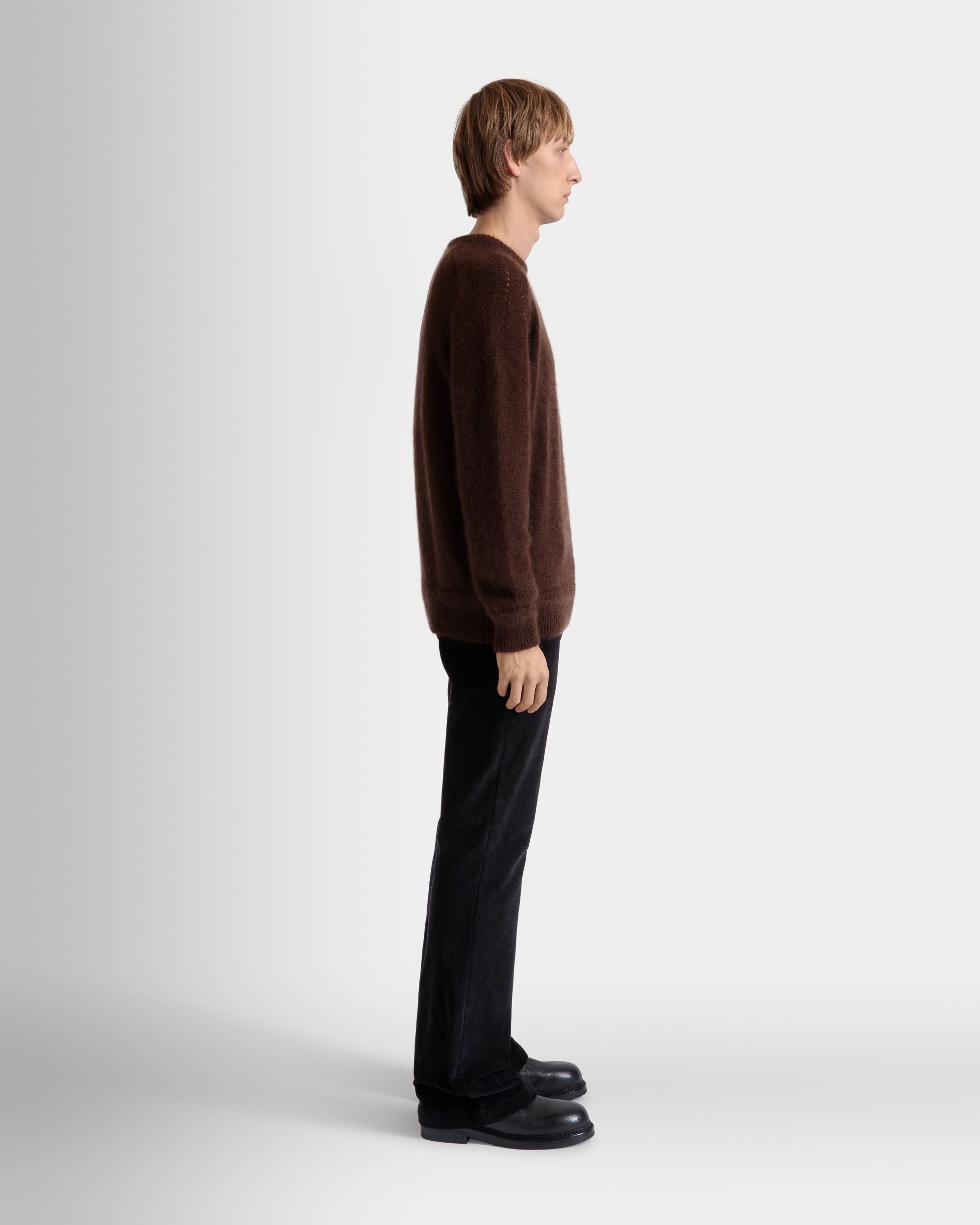 Rundhalspullover Aus Mohair Und Seide In Braun - Herren - Bally - 05