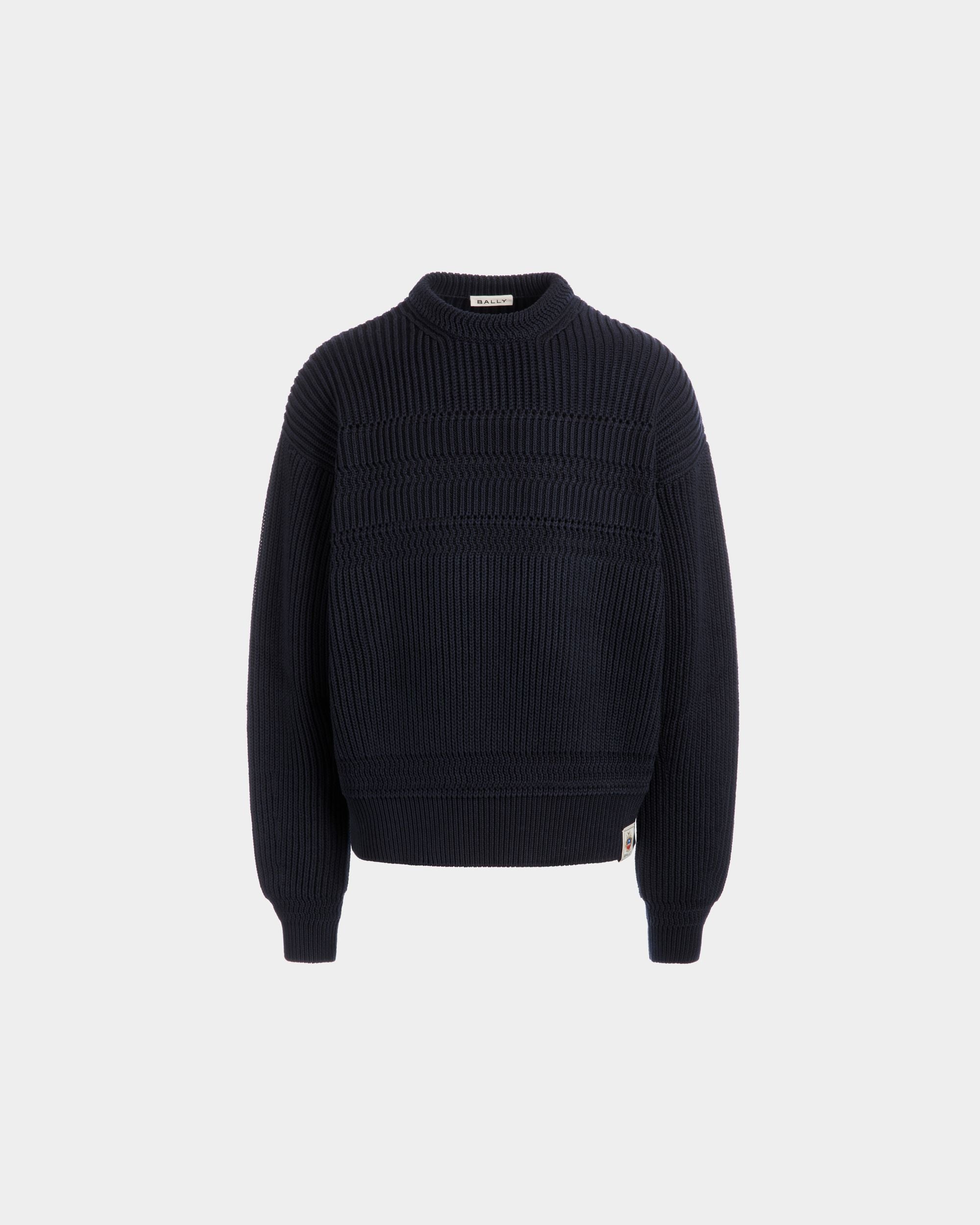 Pullover Girocollo In Cotone Navy Blue - Uomo - Bally - 01