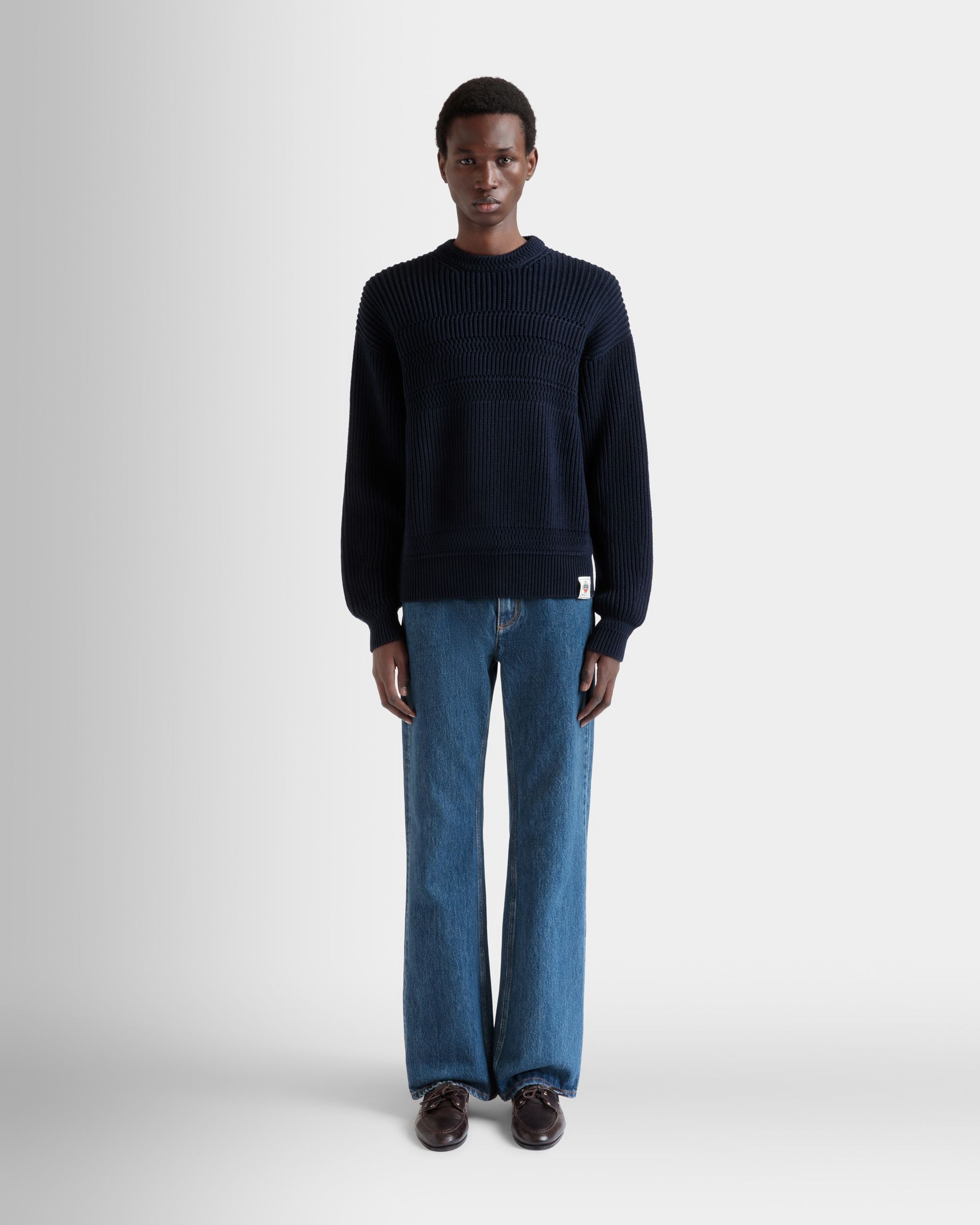 Pullover Girocollo In Cotone Navy Blue - Uomo - Bally - 02