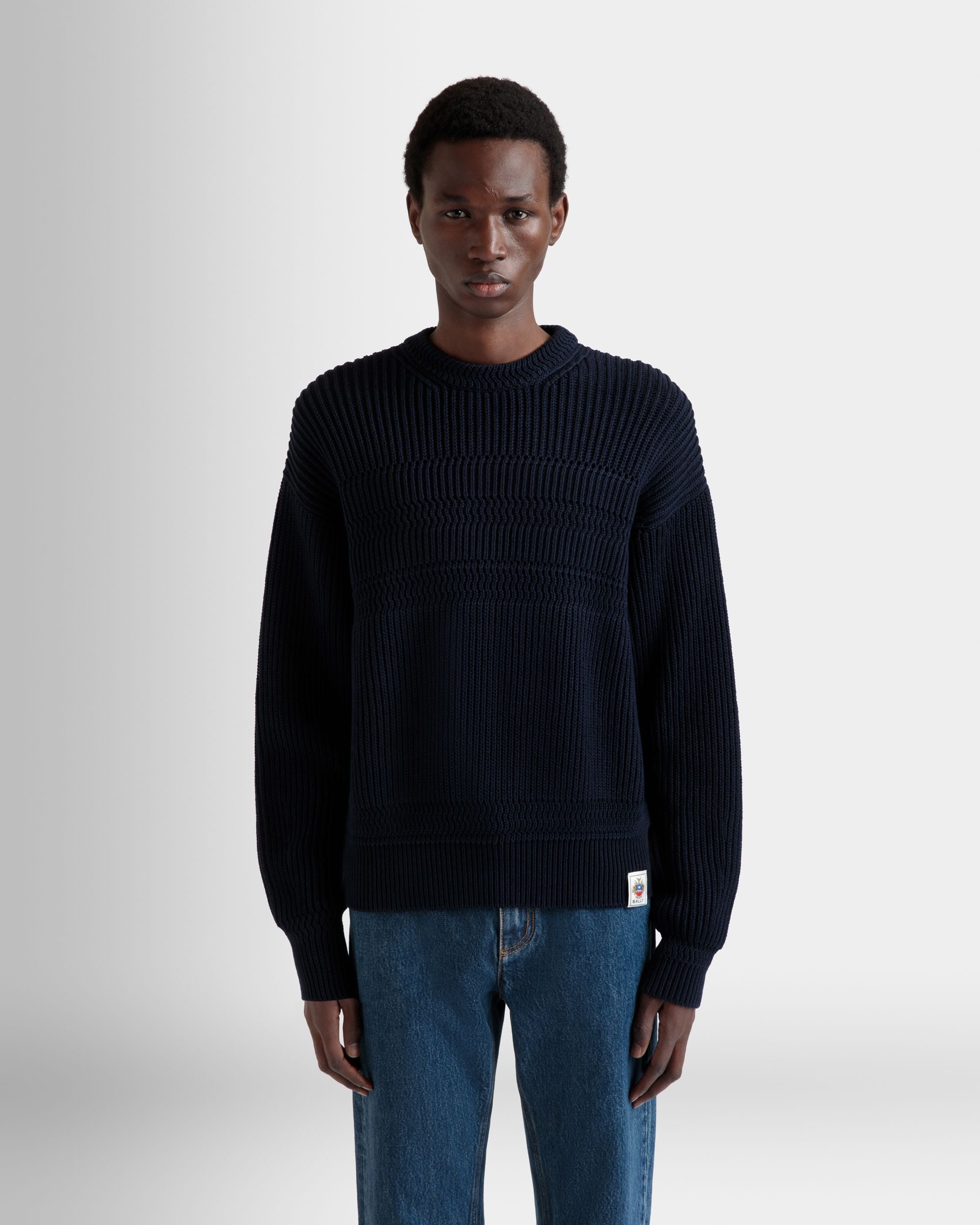 Pullover Girocollo In Cotone Navy Blue - Uomo - Bally - 08