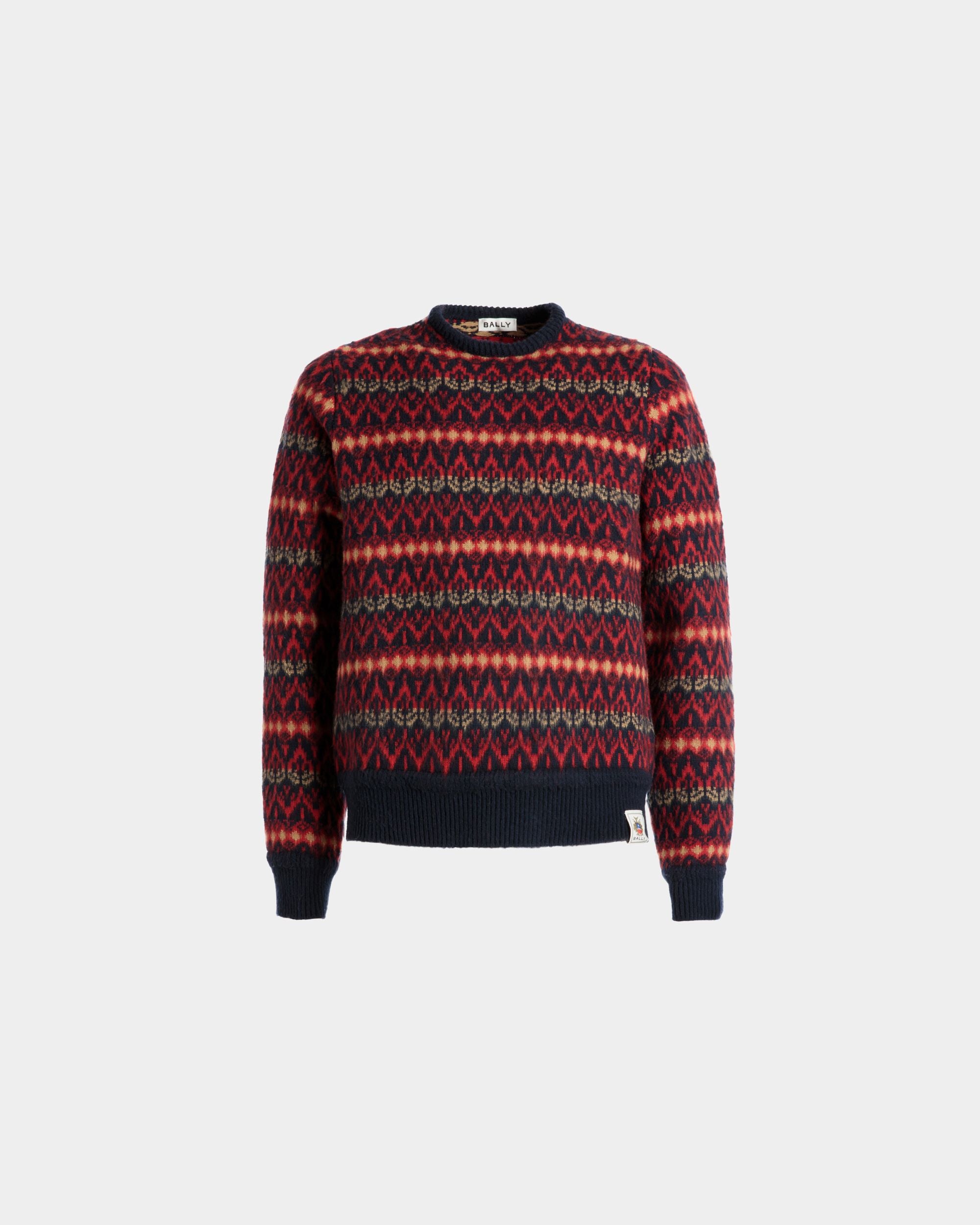 Pullover Mit Rundhalsausschnitt Aus Mehrfarbiger Wolle - Herren - Bally - 01