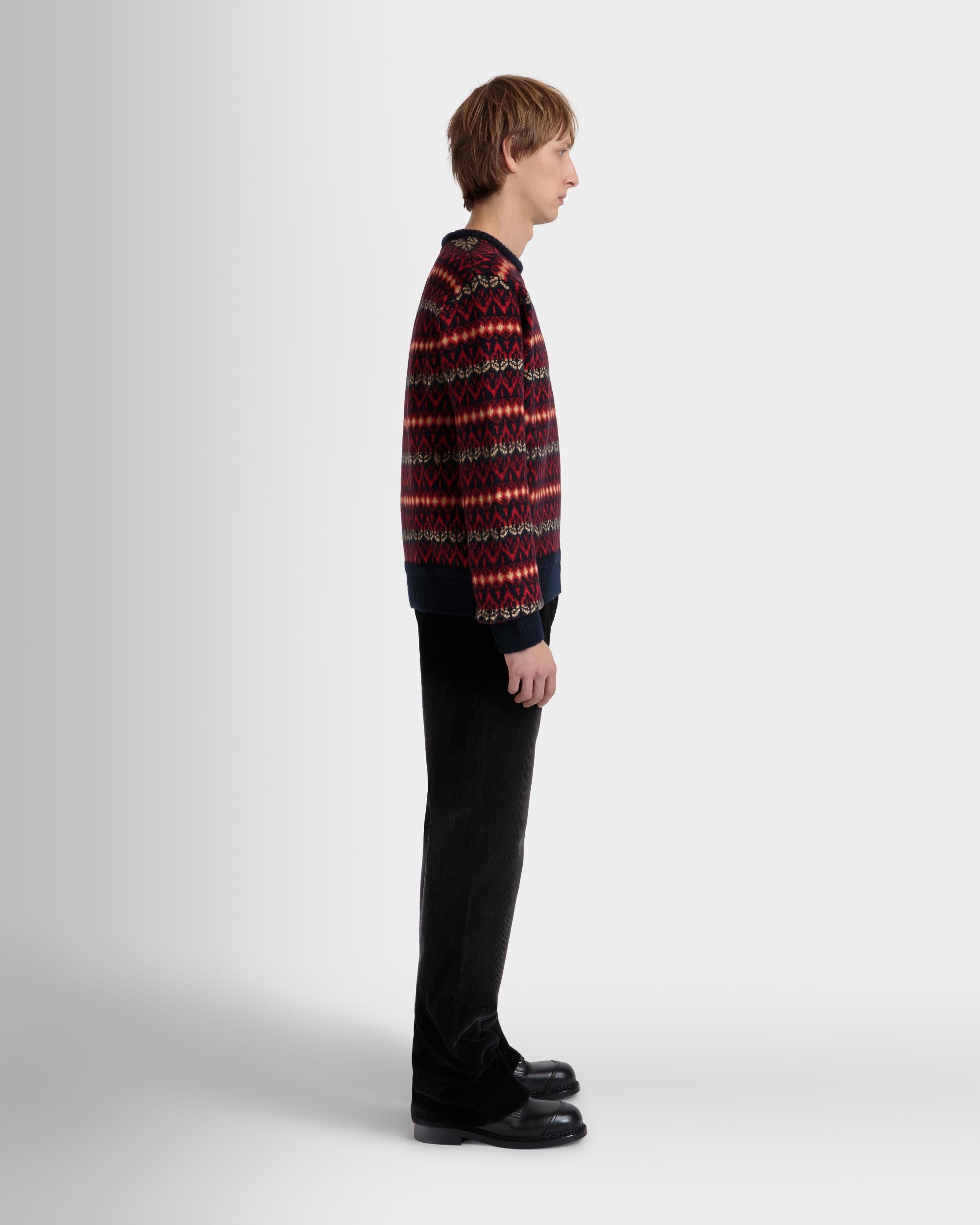 Pullover Mit Rundhalsausschnitt Aus Mehrfarbiger Wolle - Herren - Bally - 05