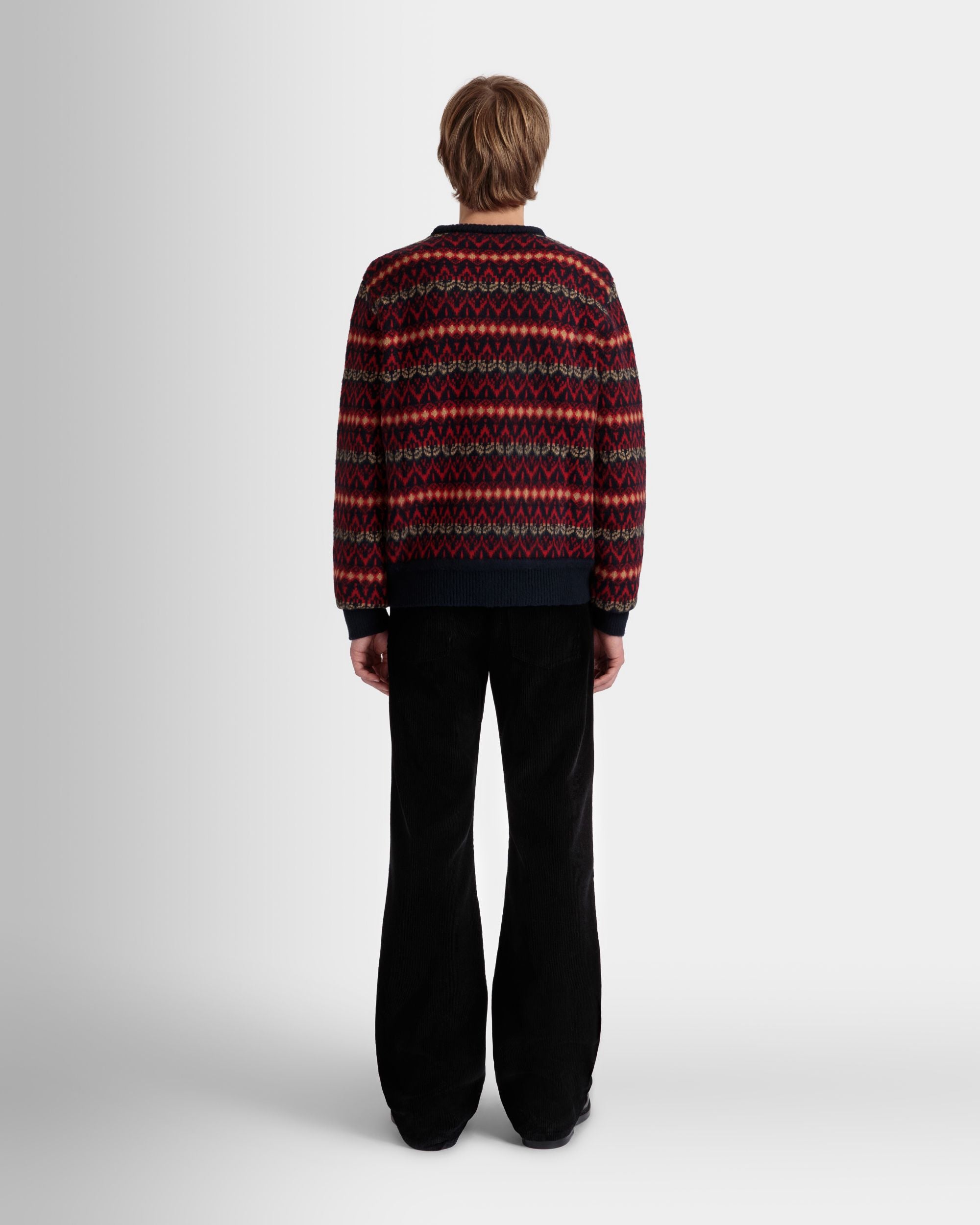 Pullover Mit Rundhalsausschnitt Aus Mehrfarbiger Wolle - Herren - Bally - 06
