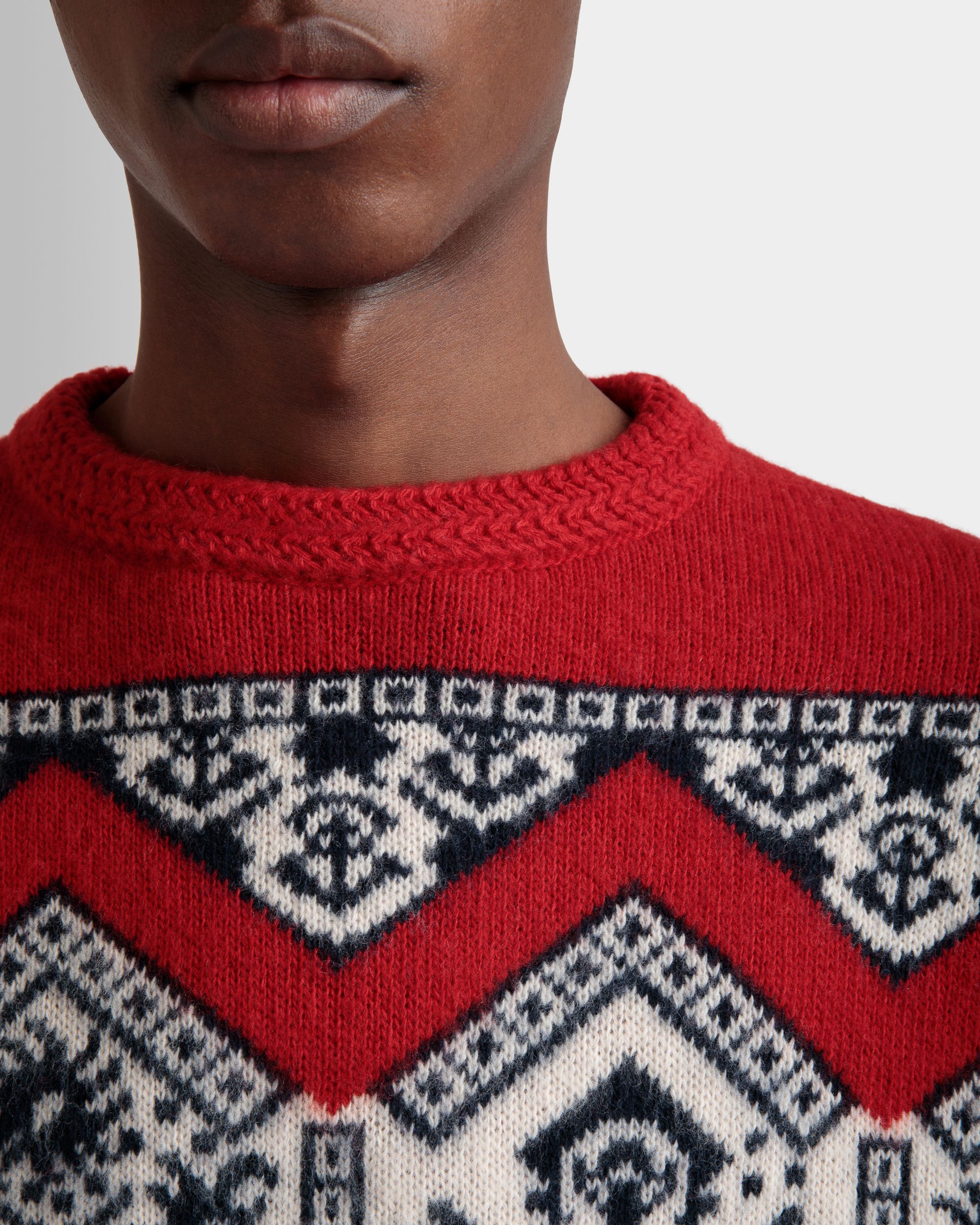 Pullover Girocollo Winter Capsule In Lana Multicolore Con Motivo Heritage Flowers - Uomo - Bally - 03