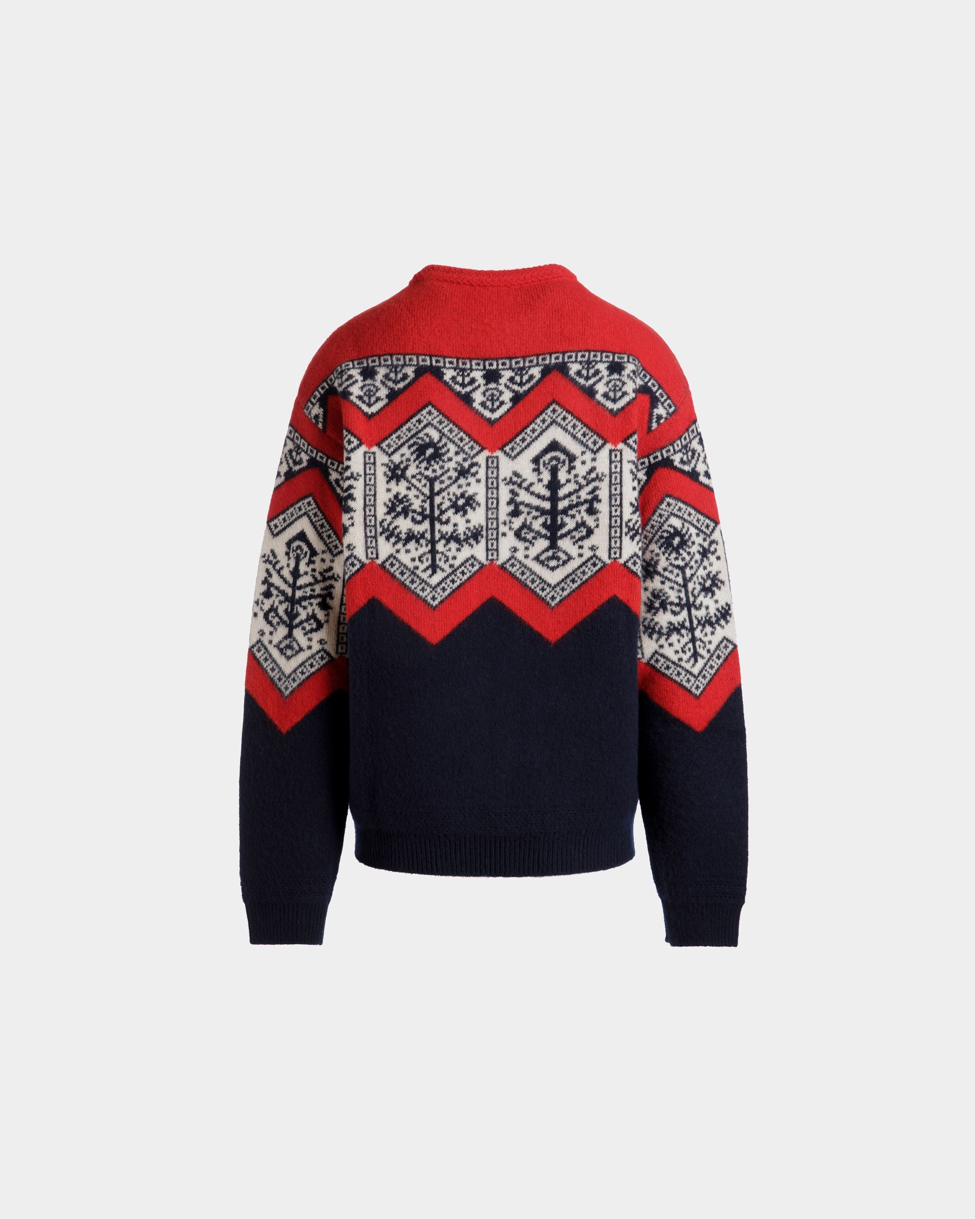 Pullover Girocollo Winter Capsule In Lana Multicolore Con Motivo Heritage Flowers - Uomo - Bally - 07