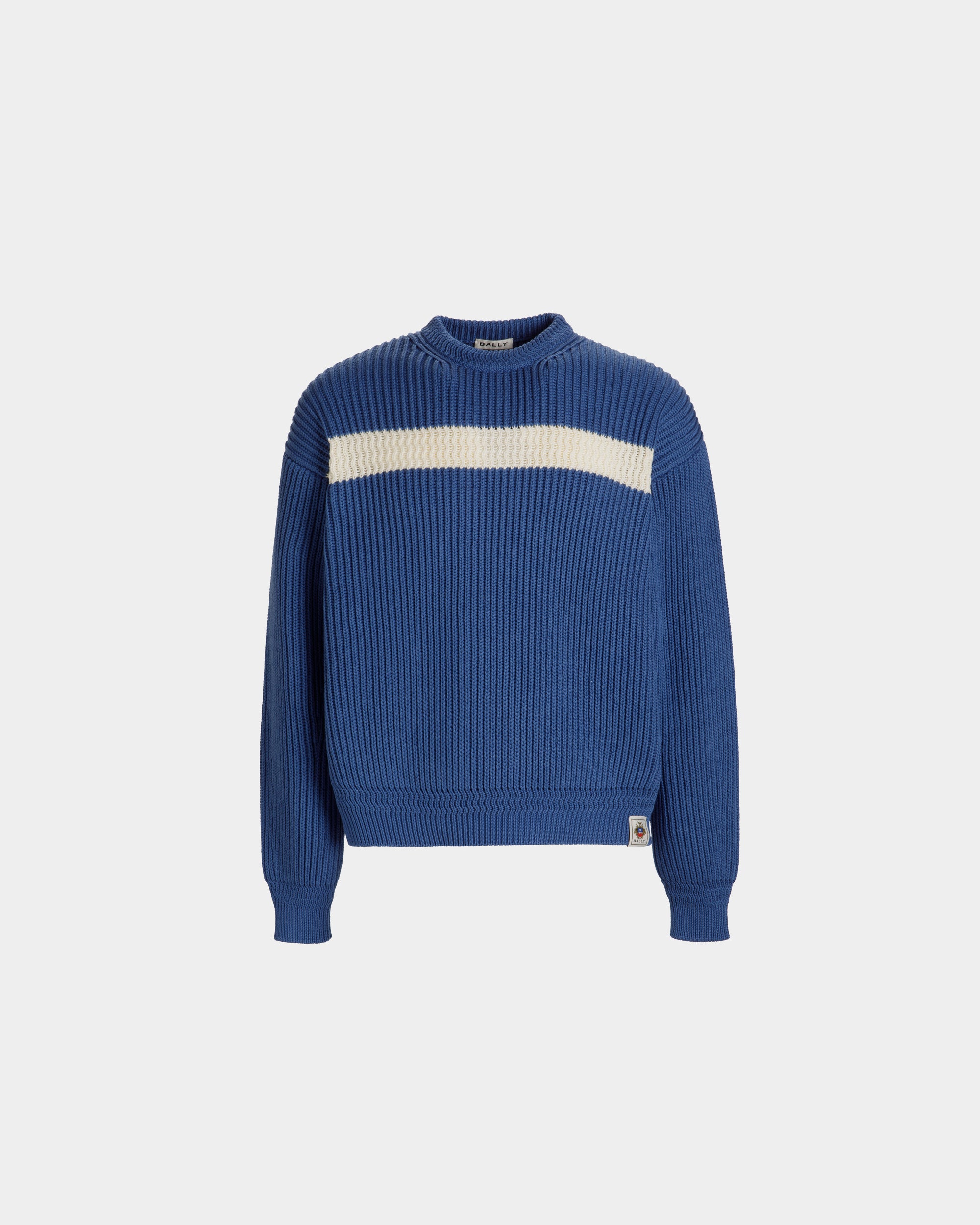 Pullover Girocollo In Cotone Medium Blue - Uomo - Bally - 01
