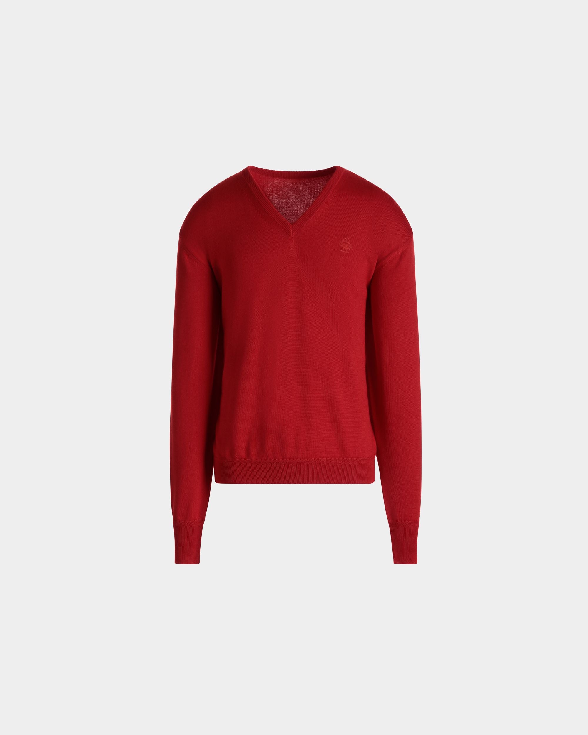 Knitwear V Neck In Red Mix Wool/Cash/Silk - Herren - Bally - 01