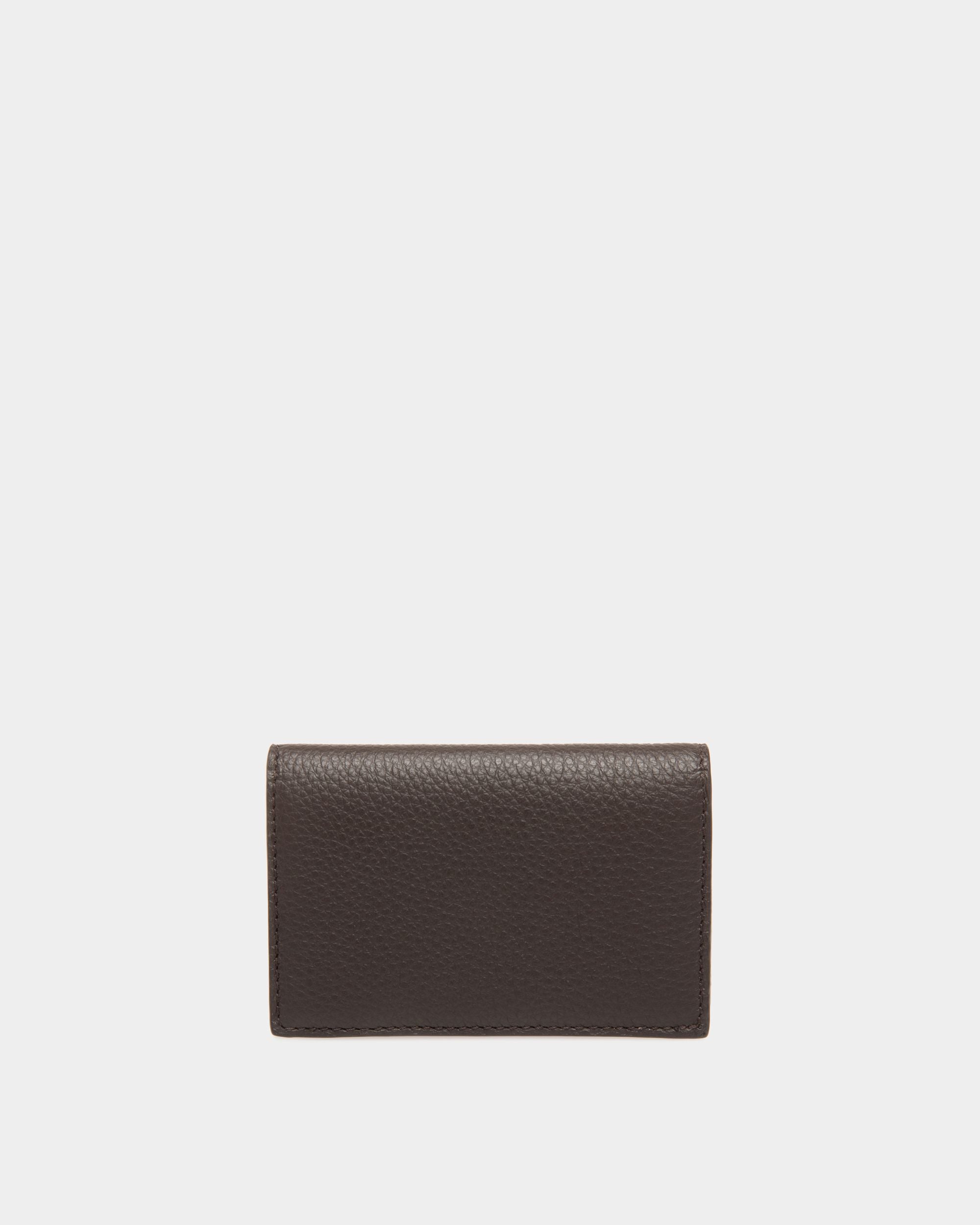 Business Card Holder In Brown Leather - Men's - Bally - 02