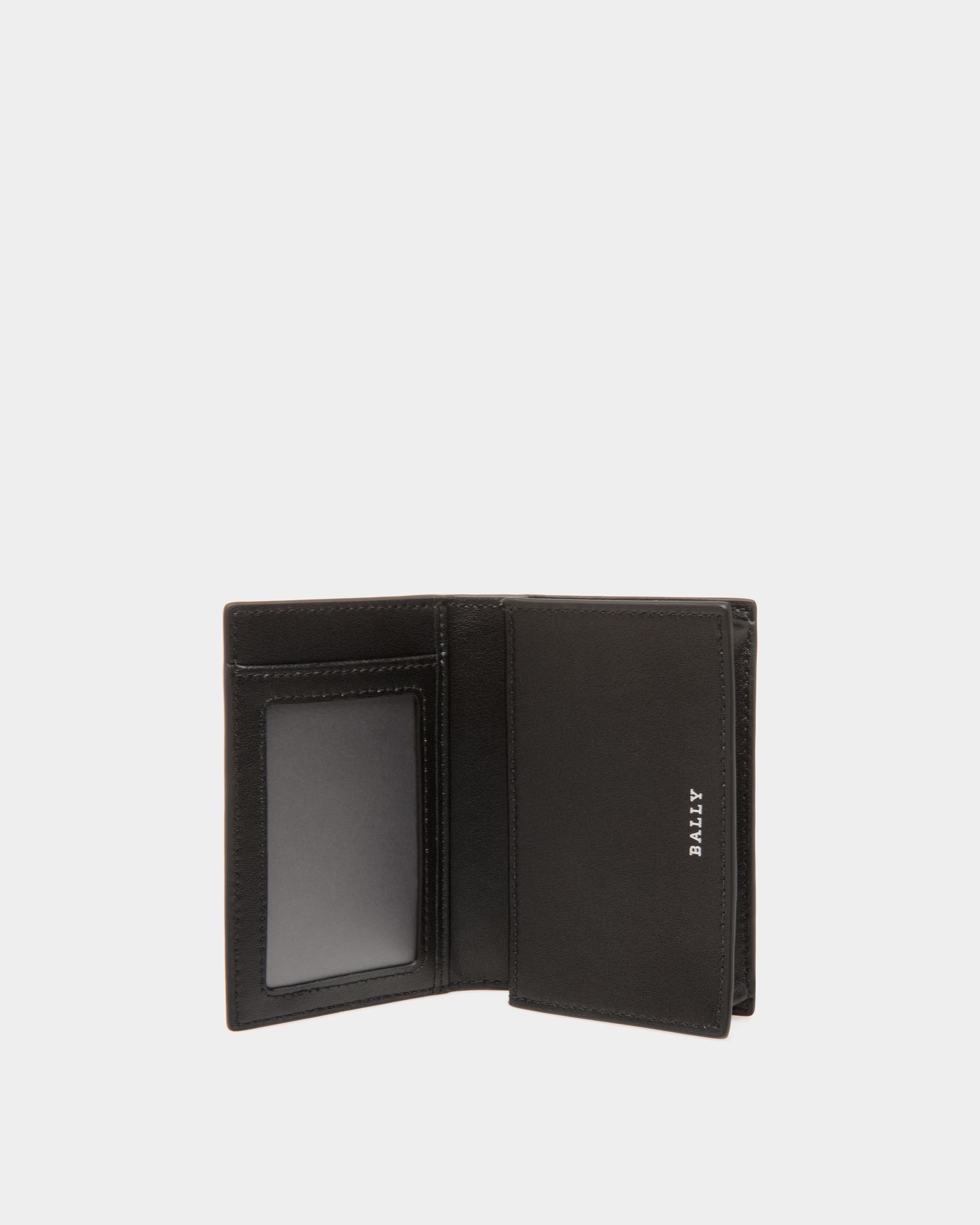 Business Card Holder In Black Leather - Men's - Bally - 03