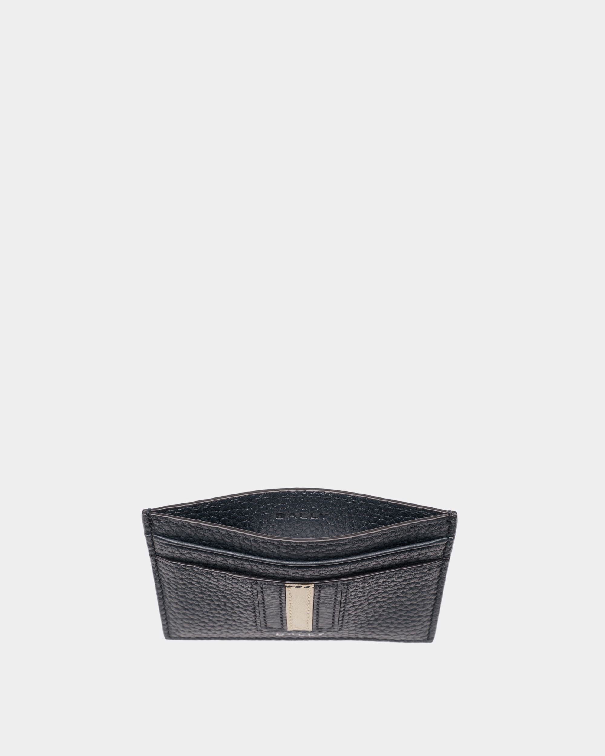 Portacarte Business Ribbon In Pelle Blu Scuro - Uomo - Bally - 03