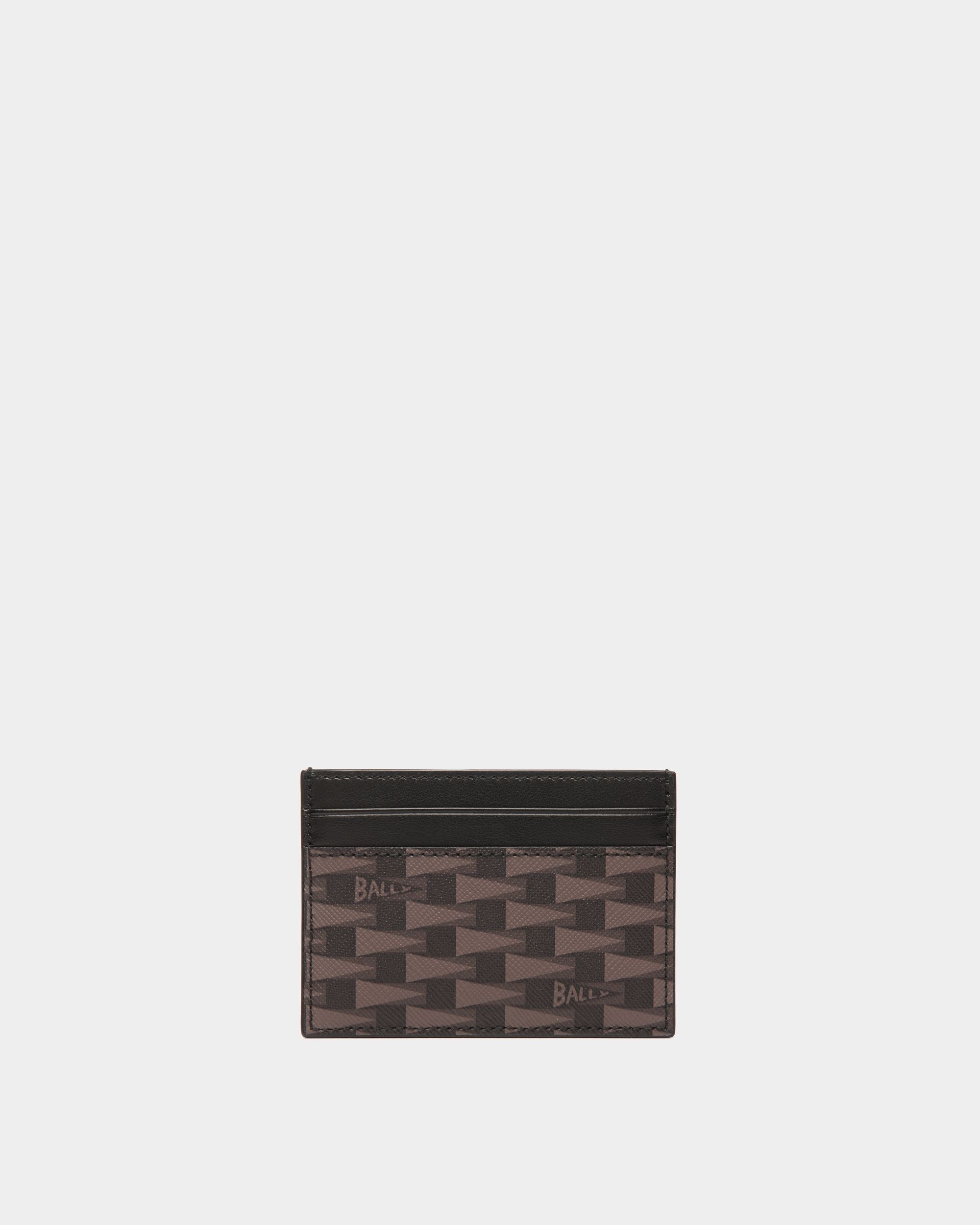 Pennant Credit Card Case in Black Pennant Motif - Homme - Bally - 02