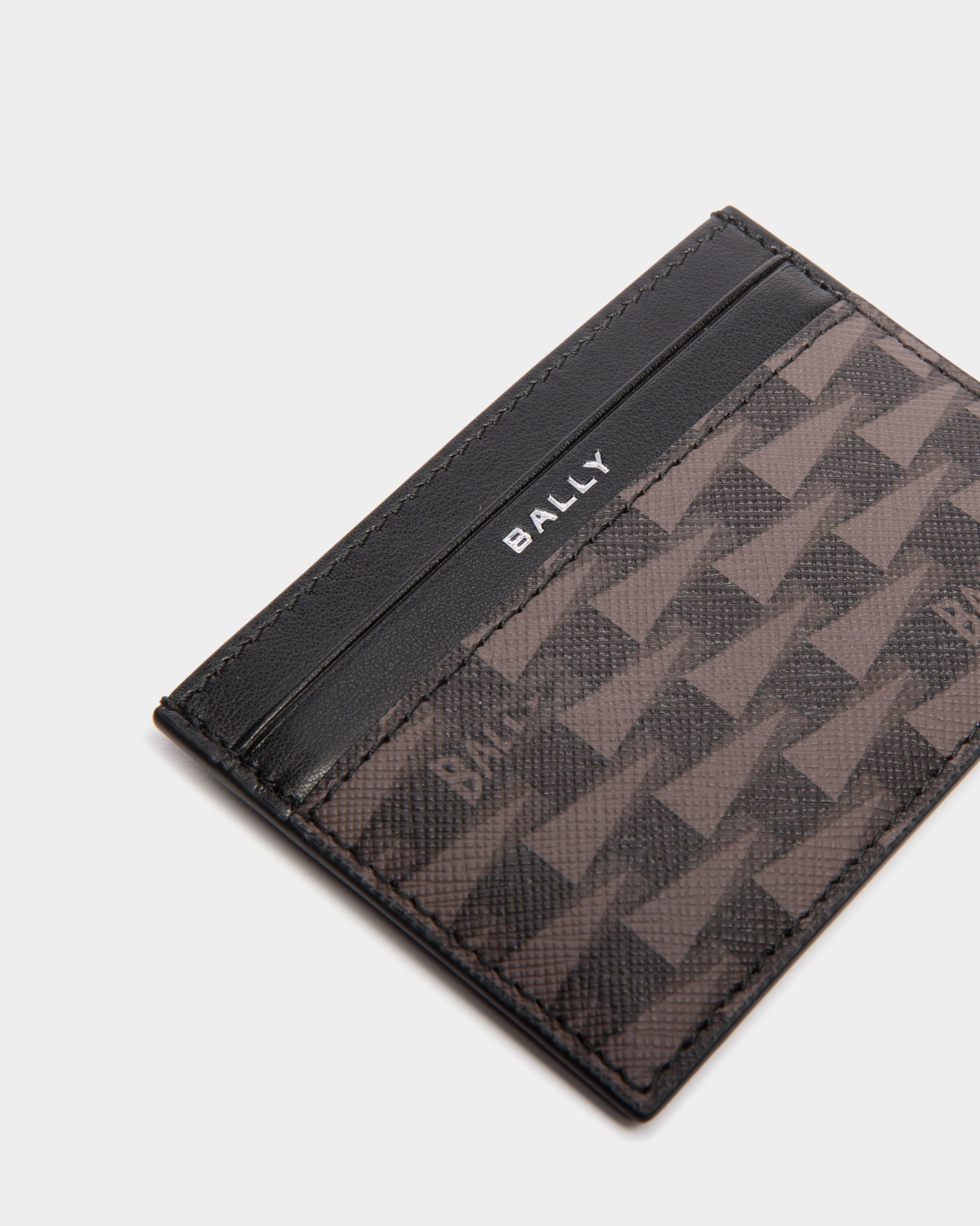 Pennant Credit Card Case in Black Pennant Motif - Homme - Bally - 04