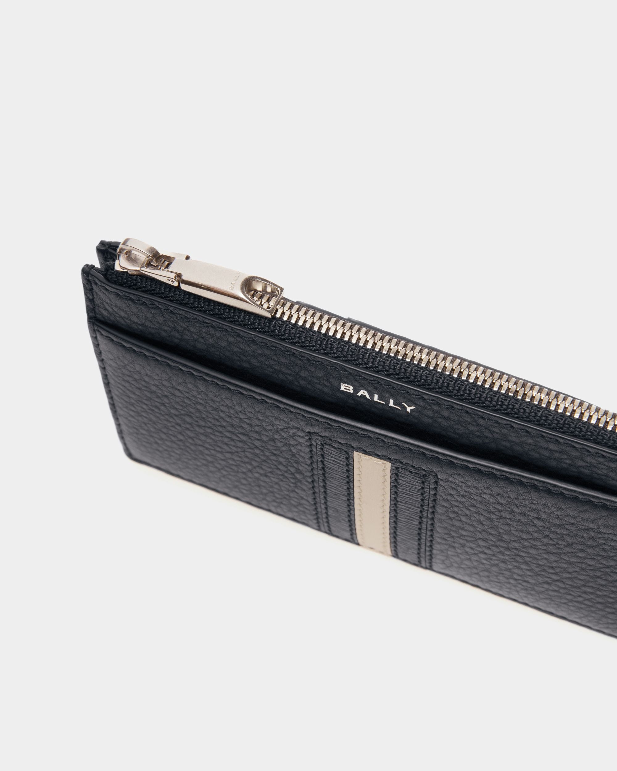 Porte-cartes de visite Ribbon Cuir bleu nuit - Homme - Bally - 04