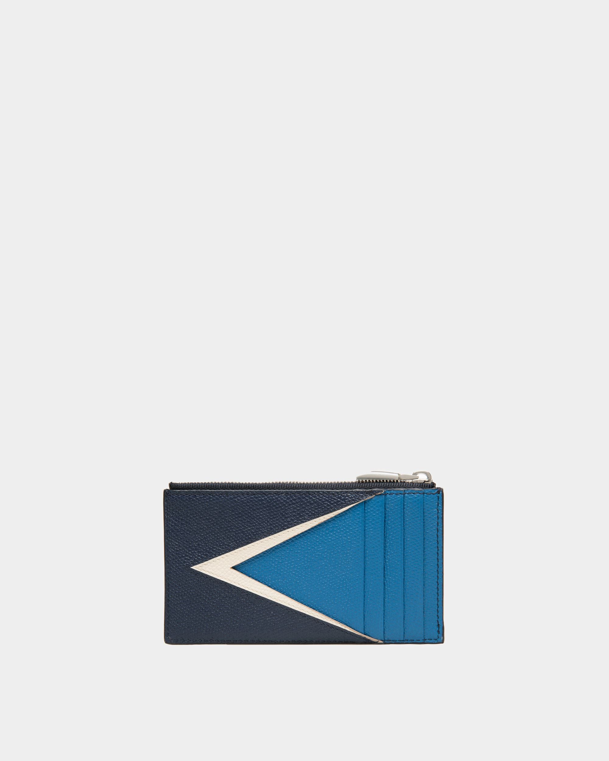 Flag Kartenetui Mit Münzfach Aus Blauem Leder - Herren - Bally - 02