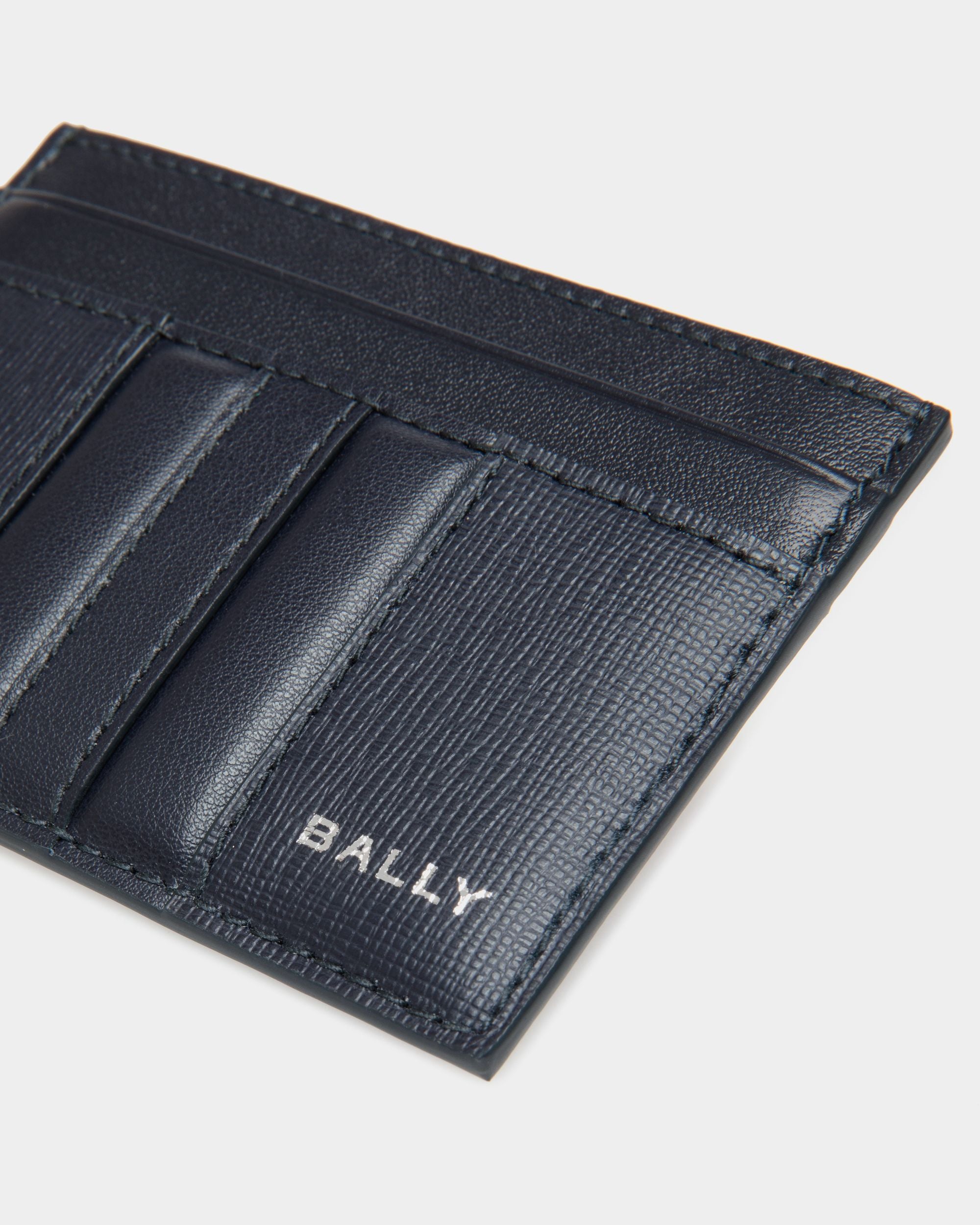 Mythos Kartenetui Aus Recyceltem Leder In Navy Blue - Homme - Bally - 04