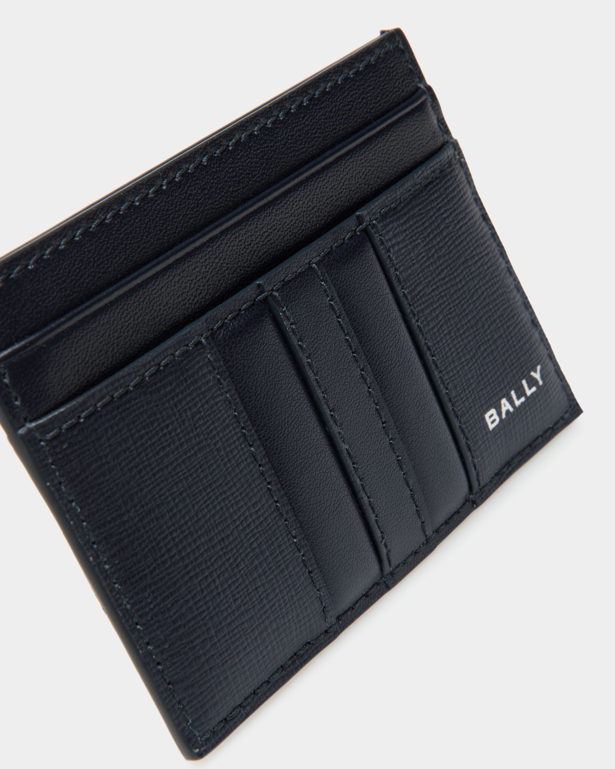 Mythos Kartenetui Aus Recyceltem Leder In Navy Blue - Homme - Bally - 05