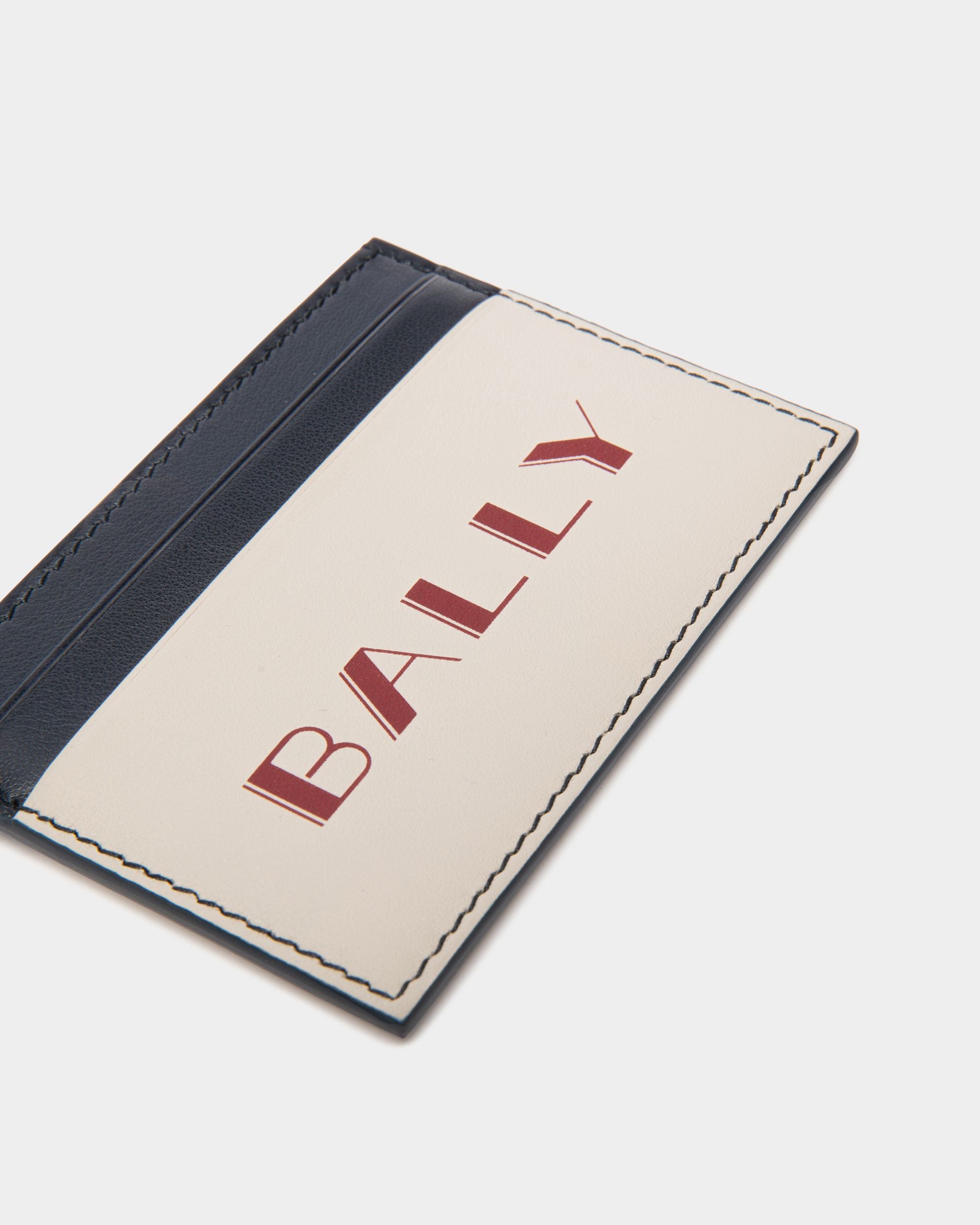 Summer Capsule Kartenetui Aus Leder In Weiß Und Marineblau - Herren - Bally - 04