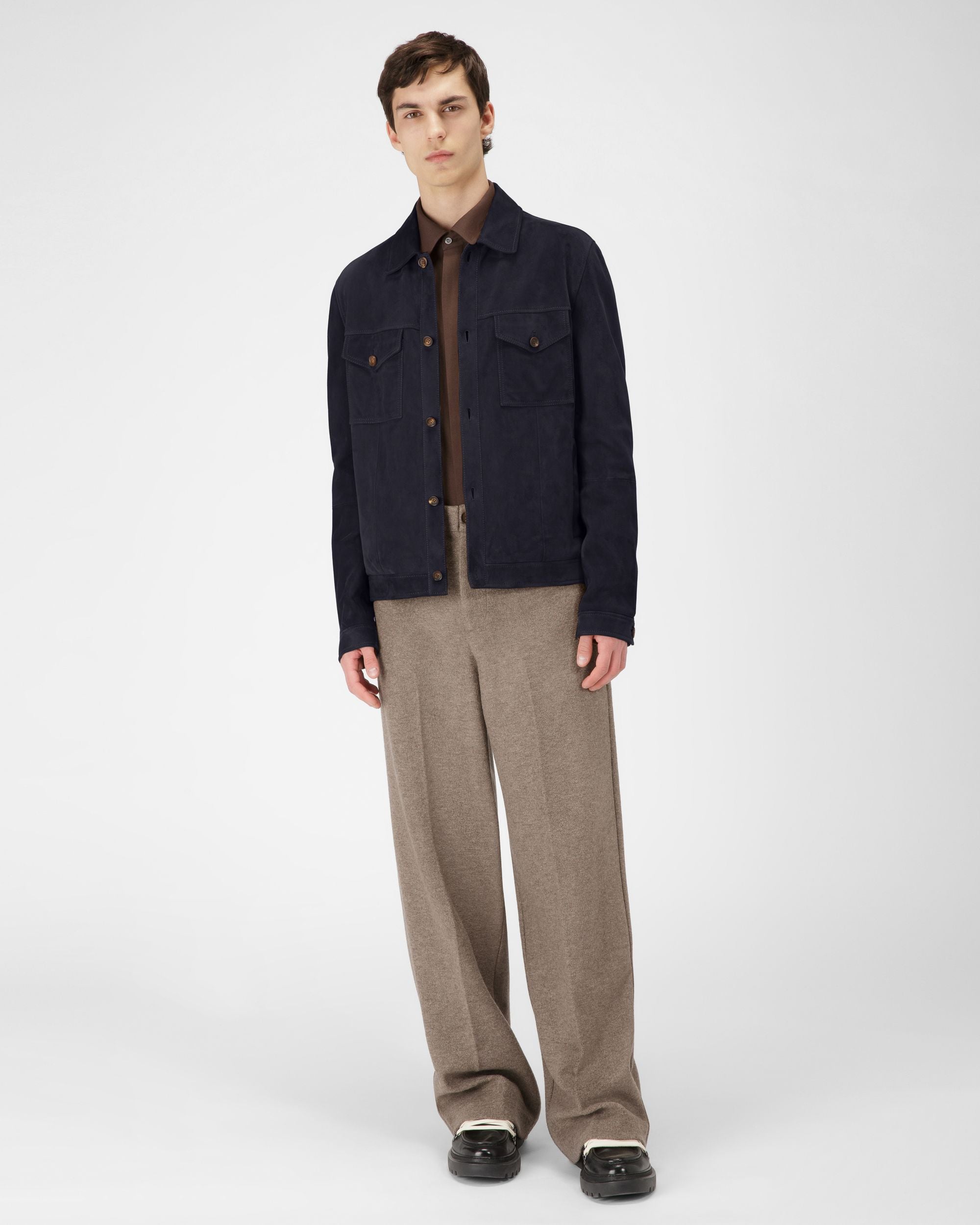 Lederhemd Lederhemd In Marineblau - Herren - Bally - 03