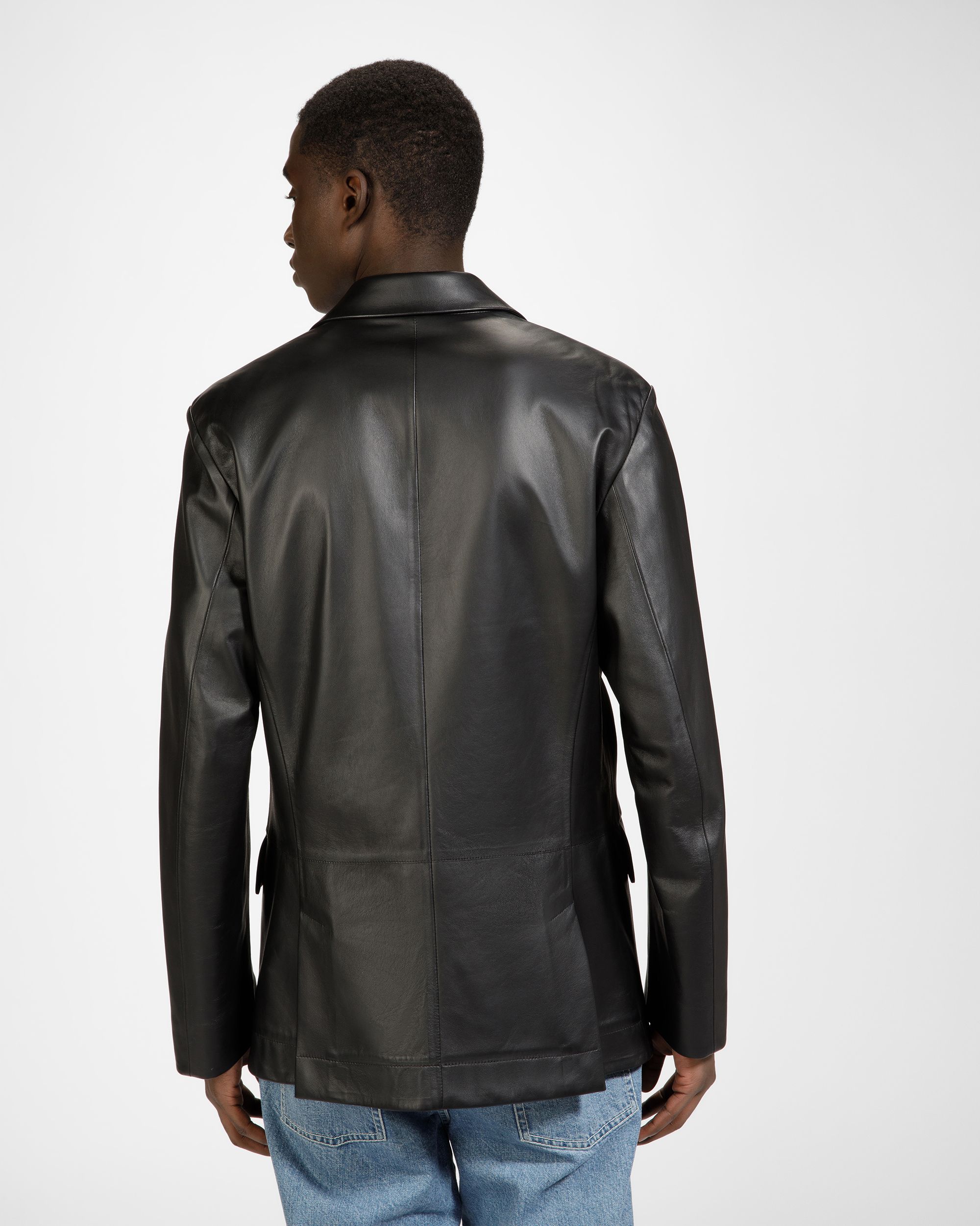 Veste En Cuir Noir - Homme - Bally - 02