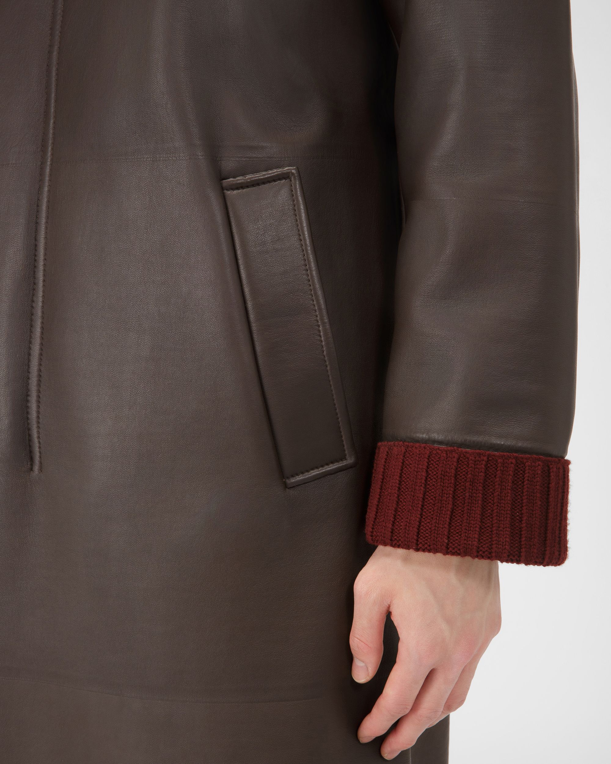 Mantel Aus Ebenholzbraunem Leder - Herren - Bally - 02