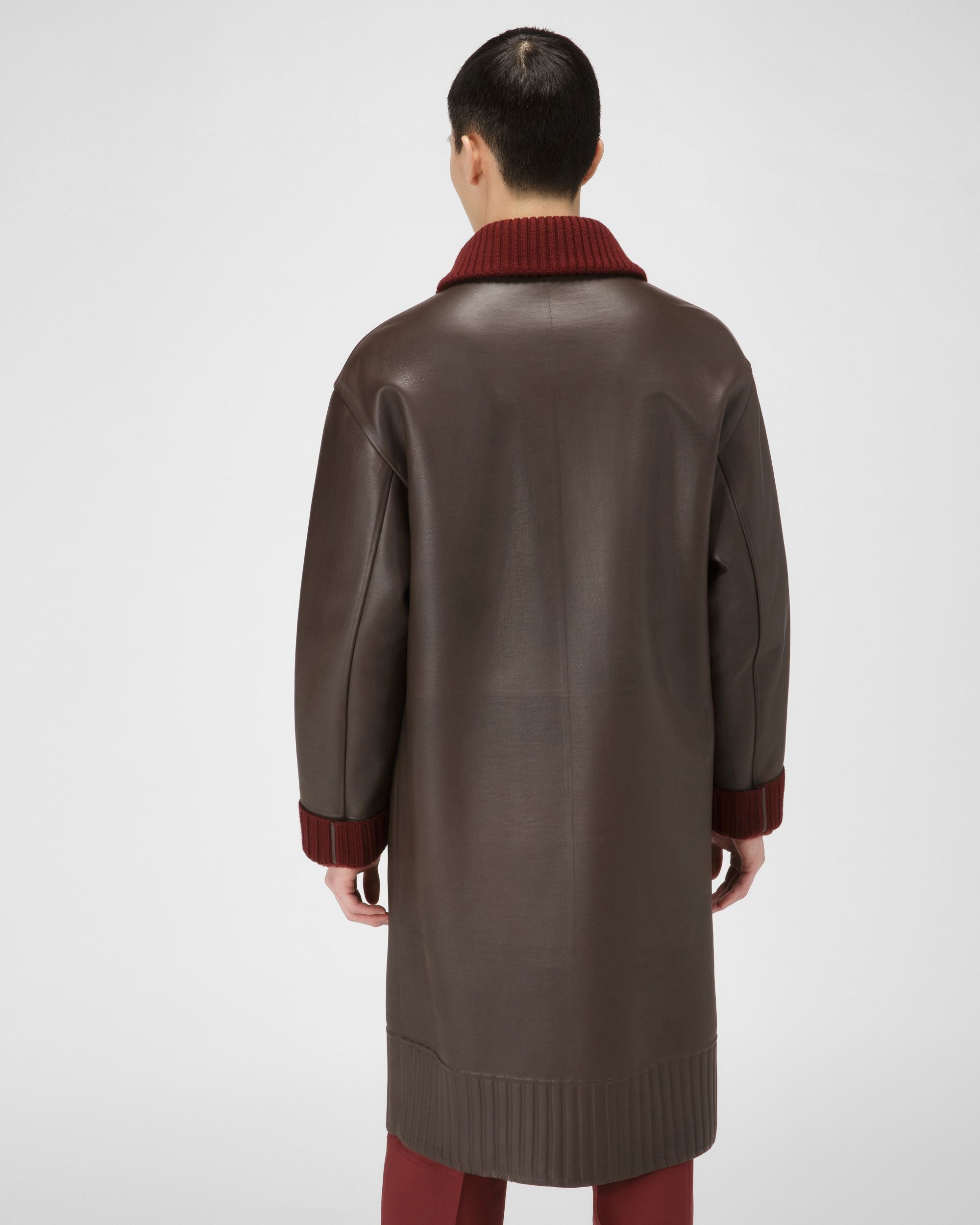 Mantel Aus Ebenholzbraunem Leder - Herren - Bally - 03
