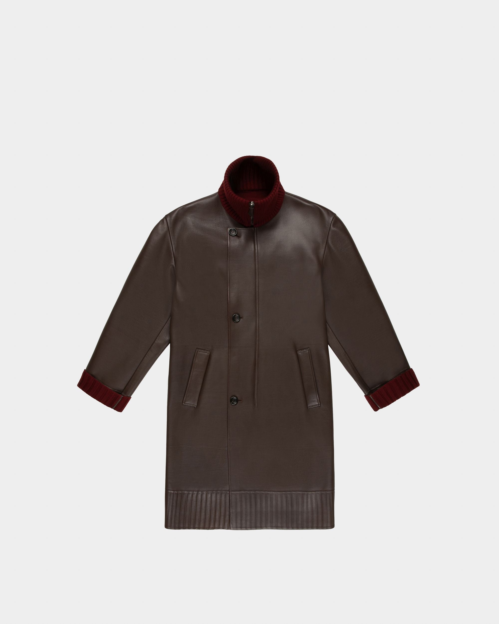 Mantel Aus Ebenholzbraunem Leder - Herren - Bally - 04