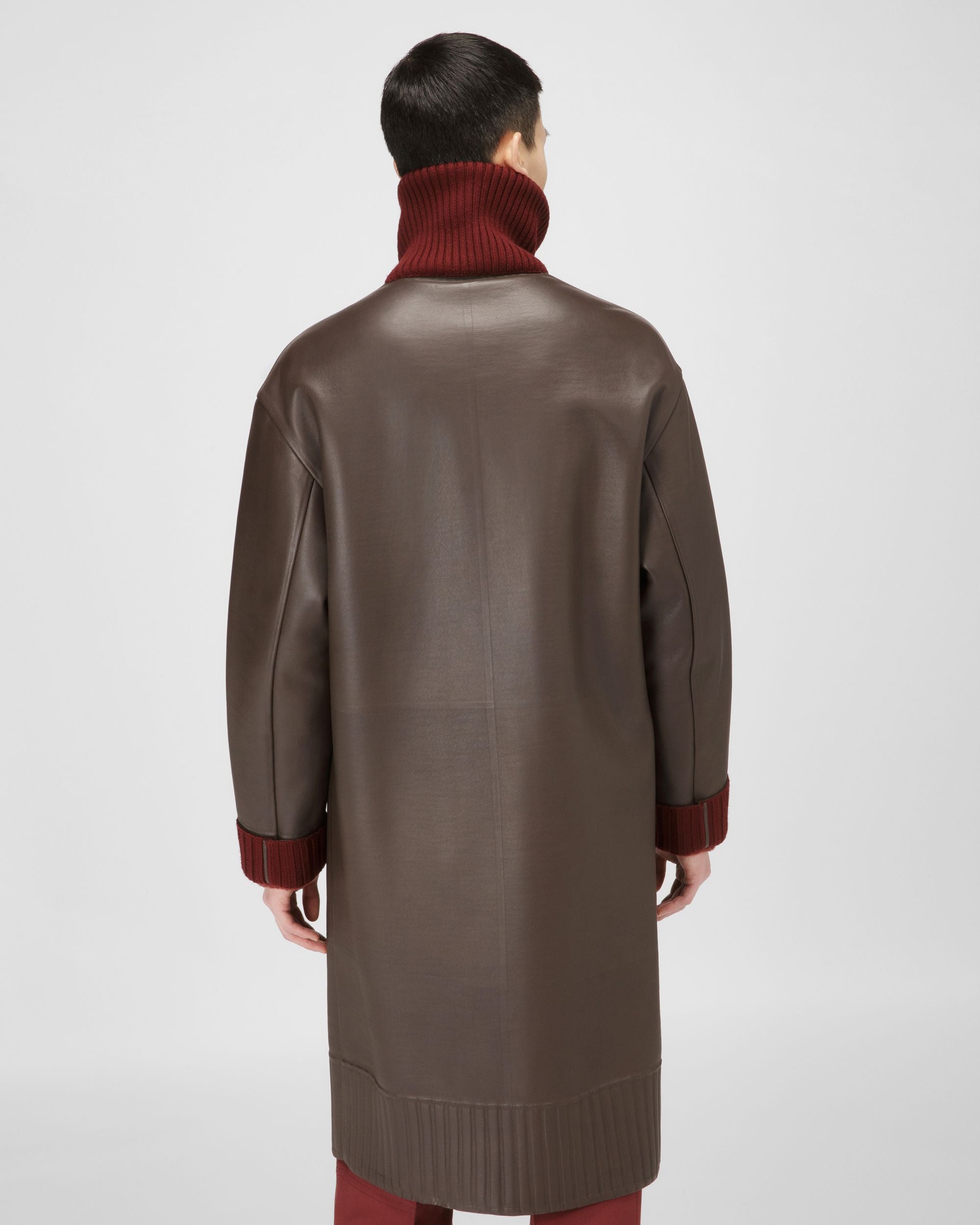 Mantel Aus Ebenholzbraunem Leder - Herren - Bally - 06