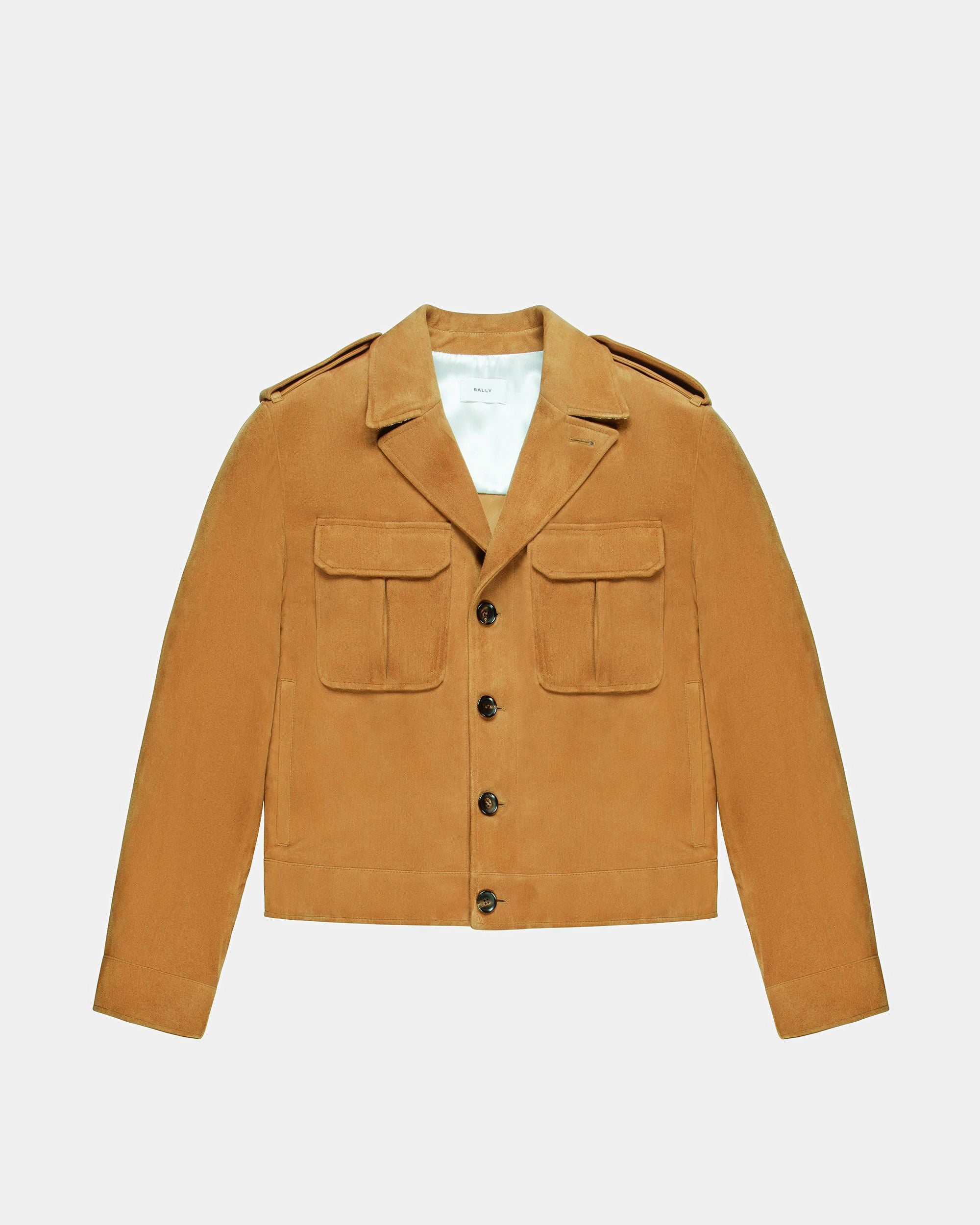Blouson Bomber En Cuir De Couleur Désert - Homme - Bally - 01