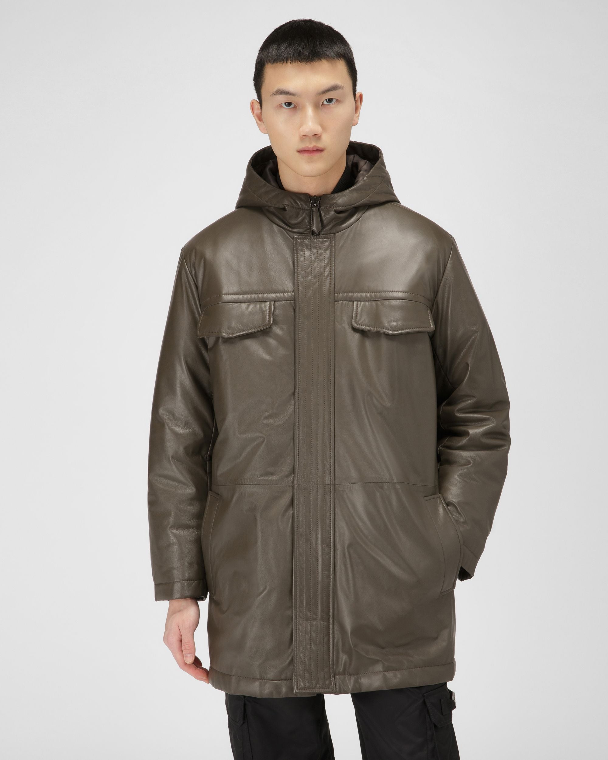 Brauner Ledermantel - Herren - Bally - 01