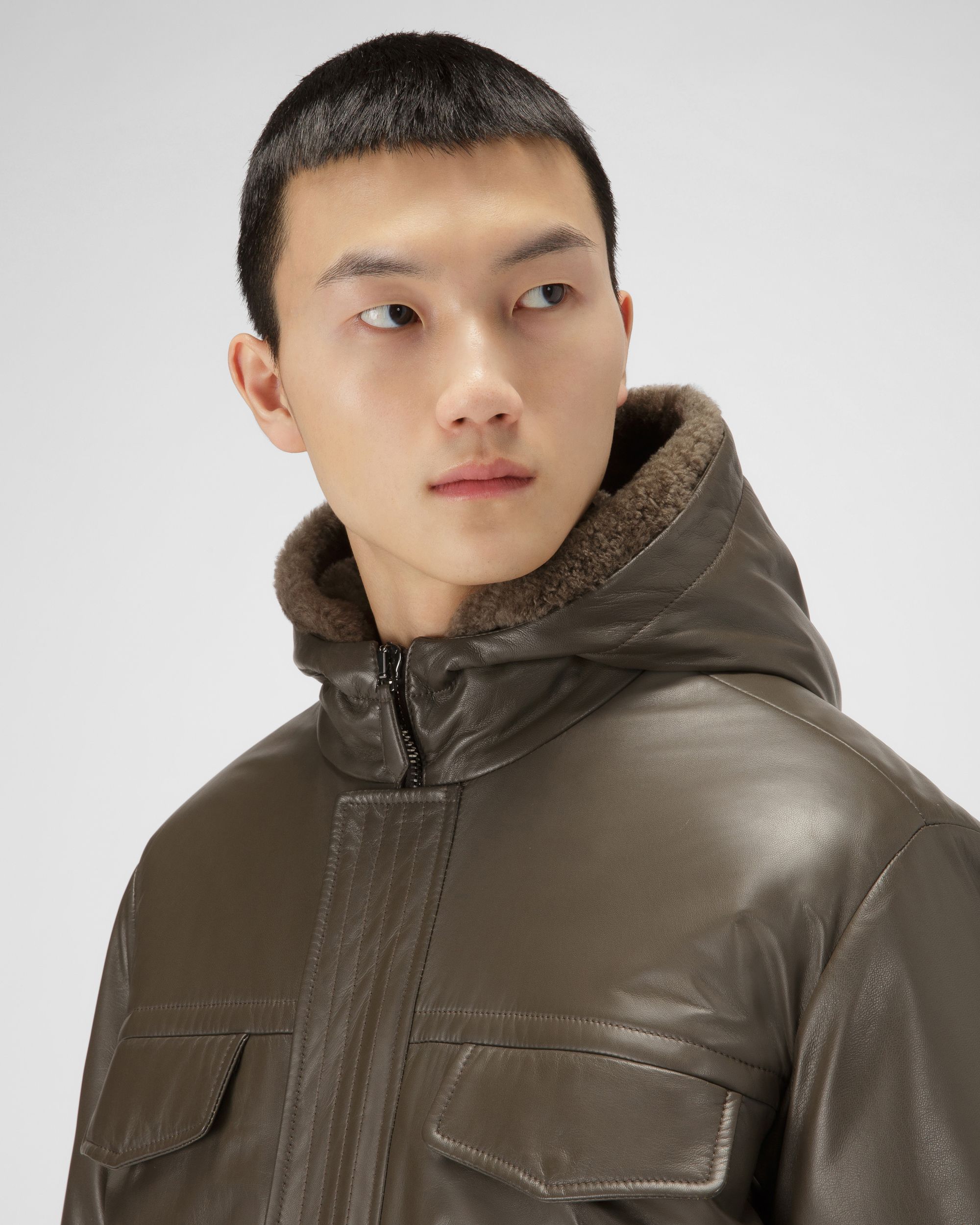 Brauner Ledermantel - Herren - Bally - 02
