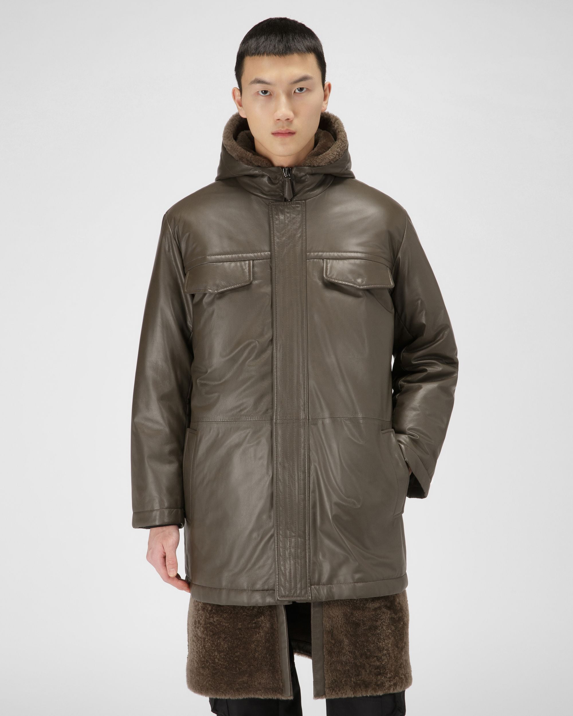 Brauner Ledermantel - Herren - Bally - 05