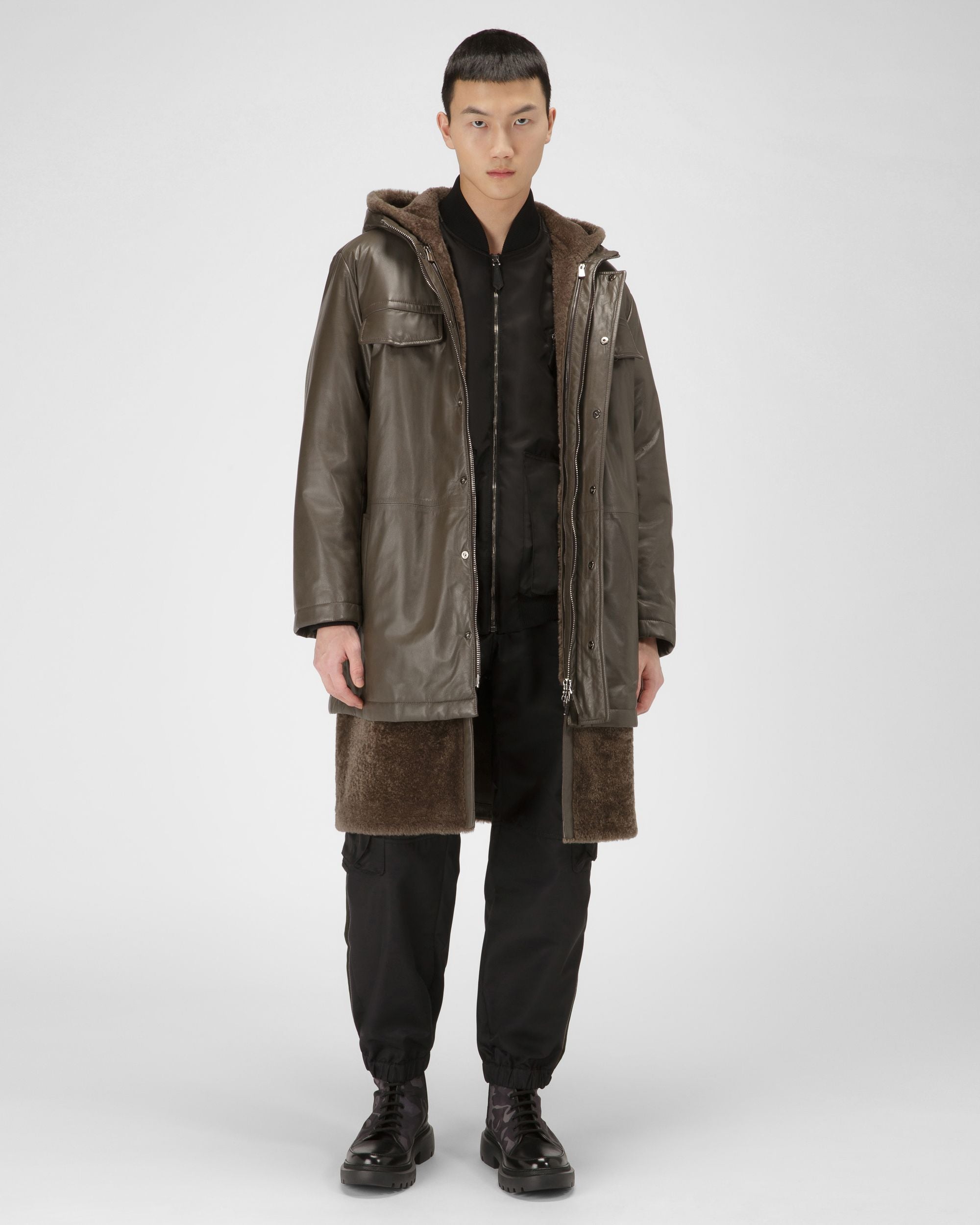 Brauner Ledermantel - Herren - Bally - 07