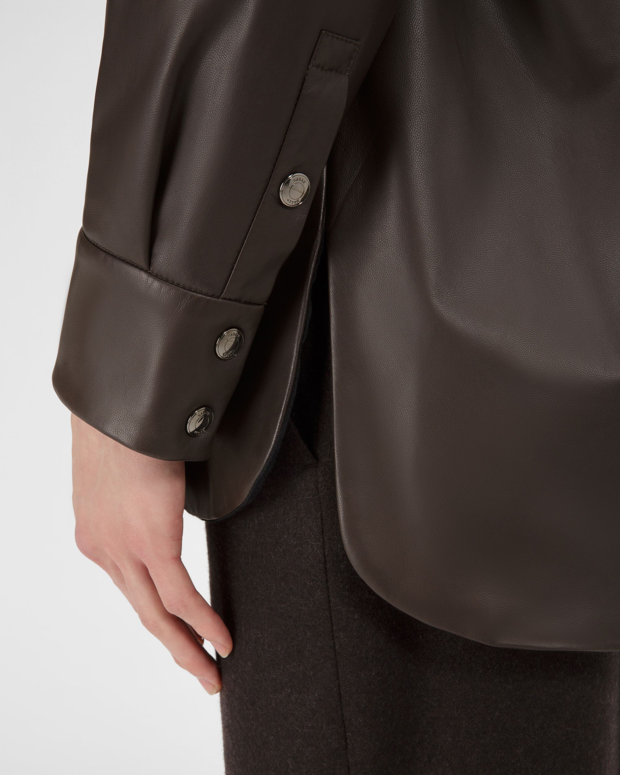 Jacke Aus Ebenholzfarbenem Leder - Herren - Bally - 02
