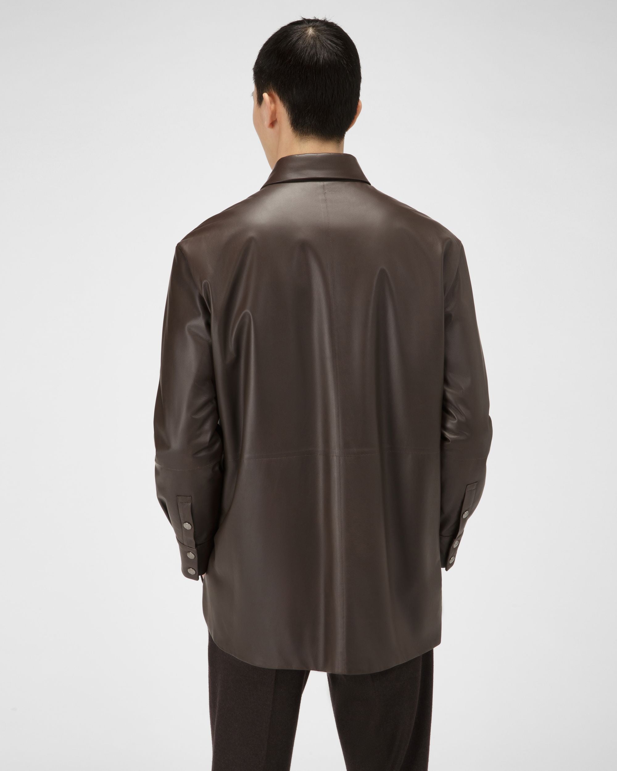 Jacke Aus Ebenholzfarbenem Leder - Herren - Bally - 03