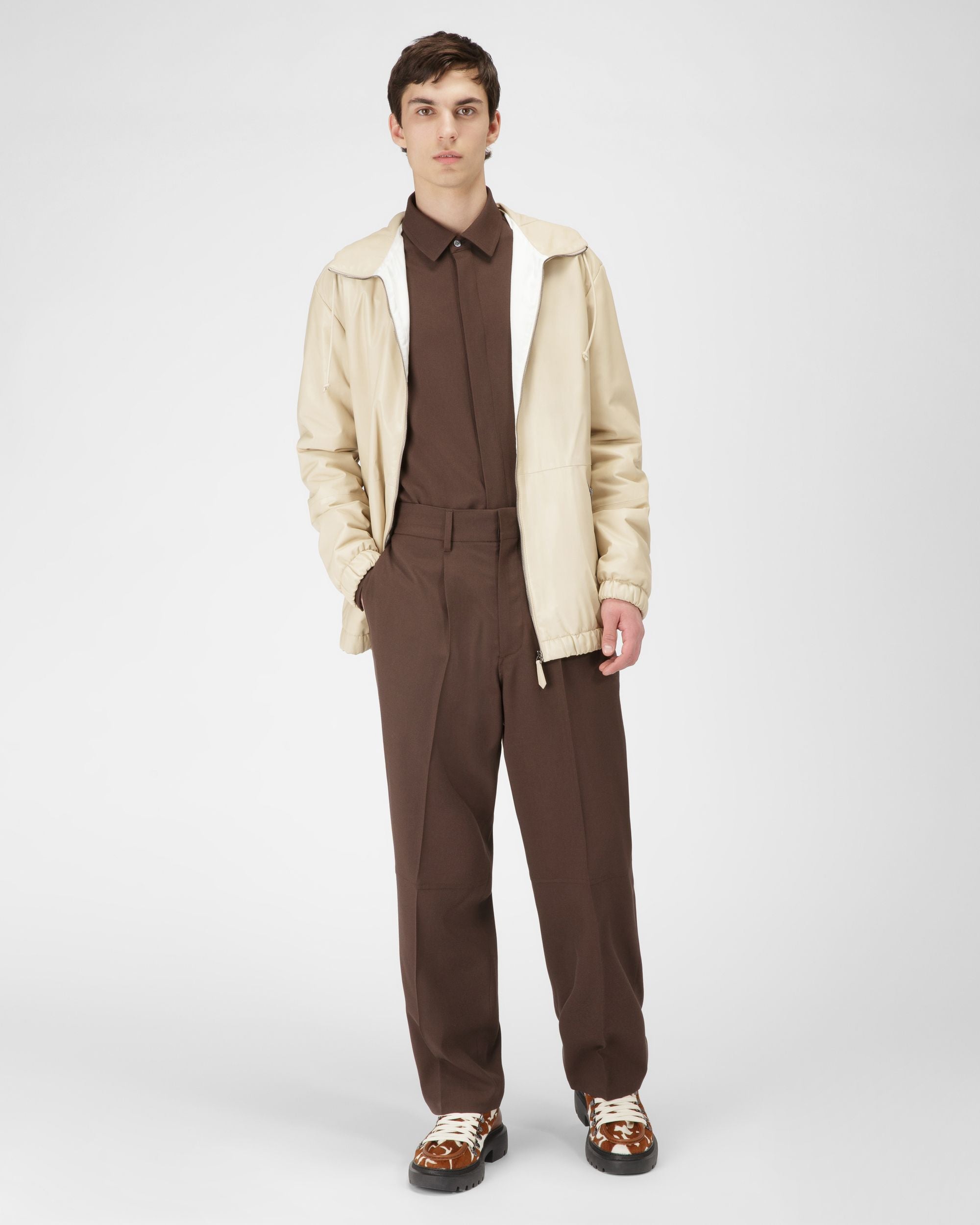 Jacke Aus Beigem Leder - Herren - Bally - 04