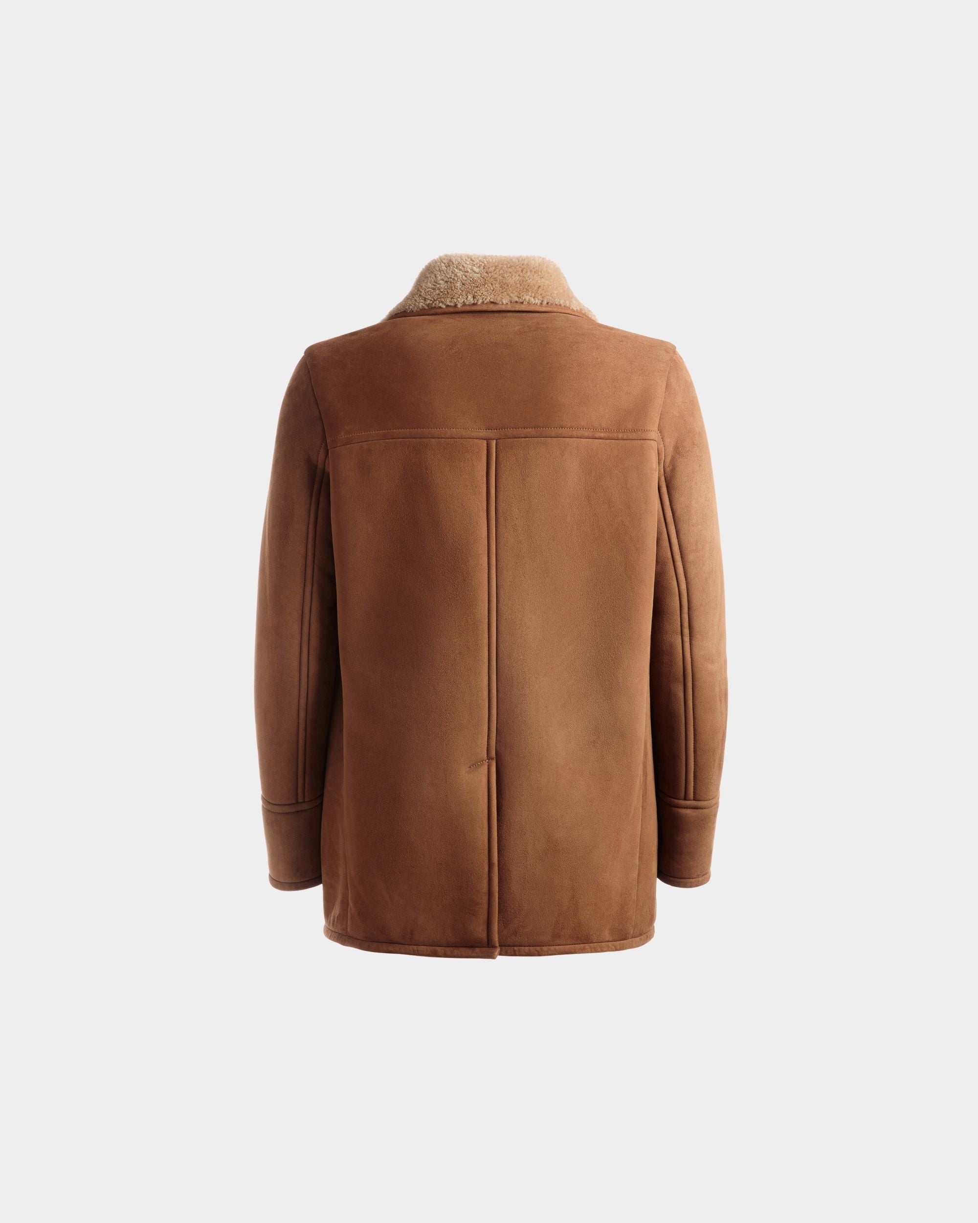Zweireihiger Lammfellmantel Aus Veloursleder In Braun - Herren - Bally - 07
