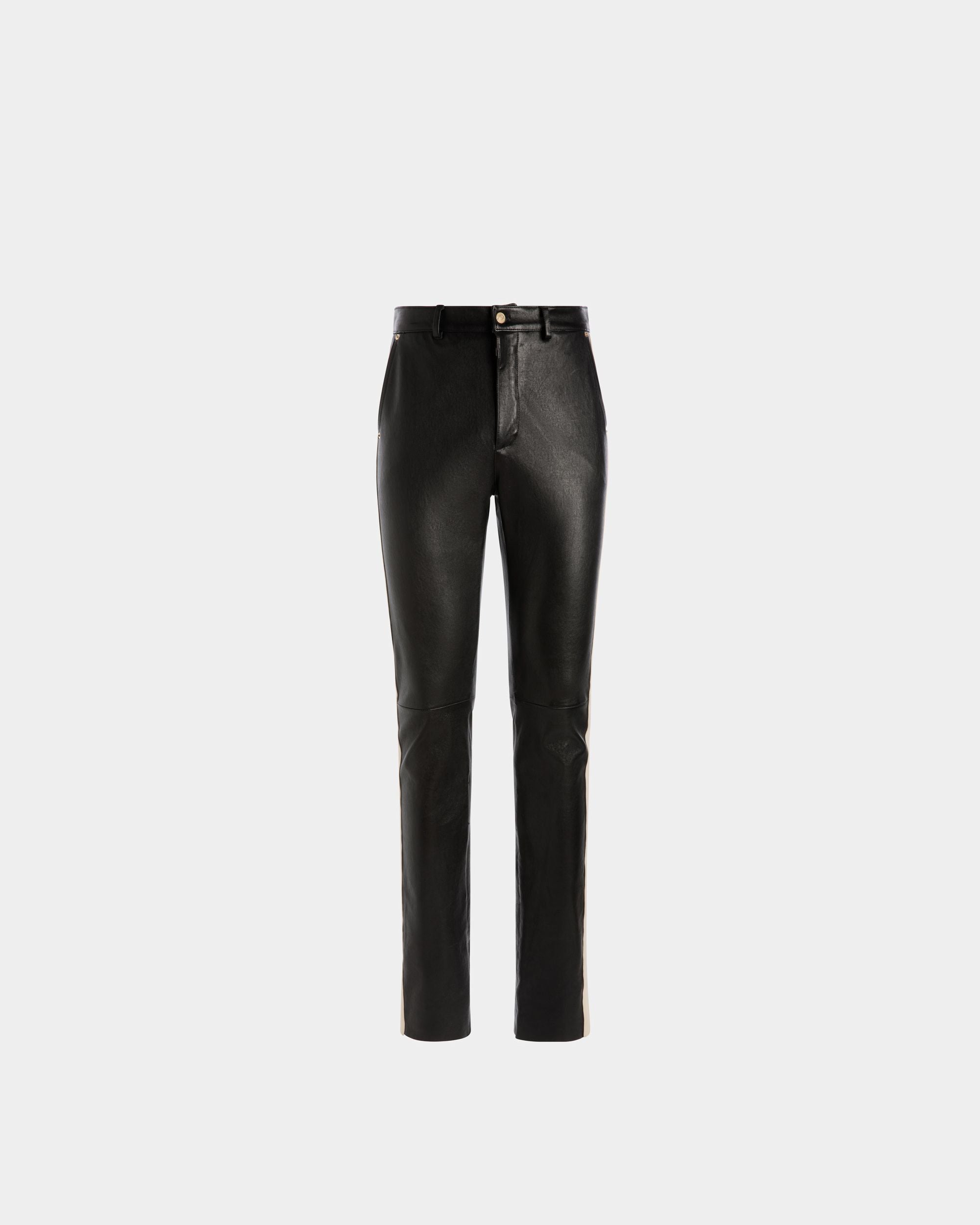 Pantalon Nappa Stretch En Cuir Noir - Homme - Bally - 01