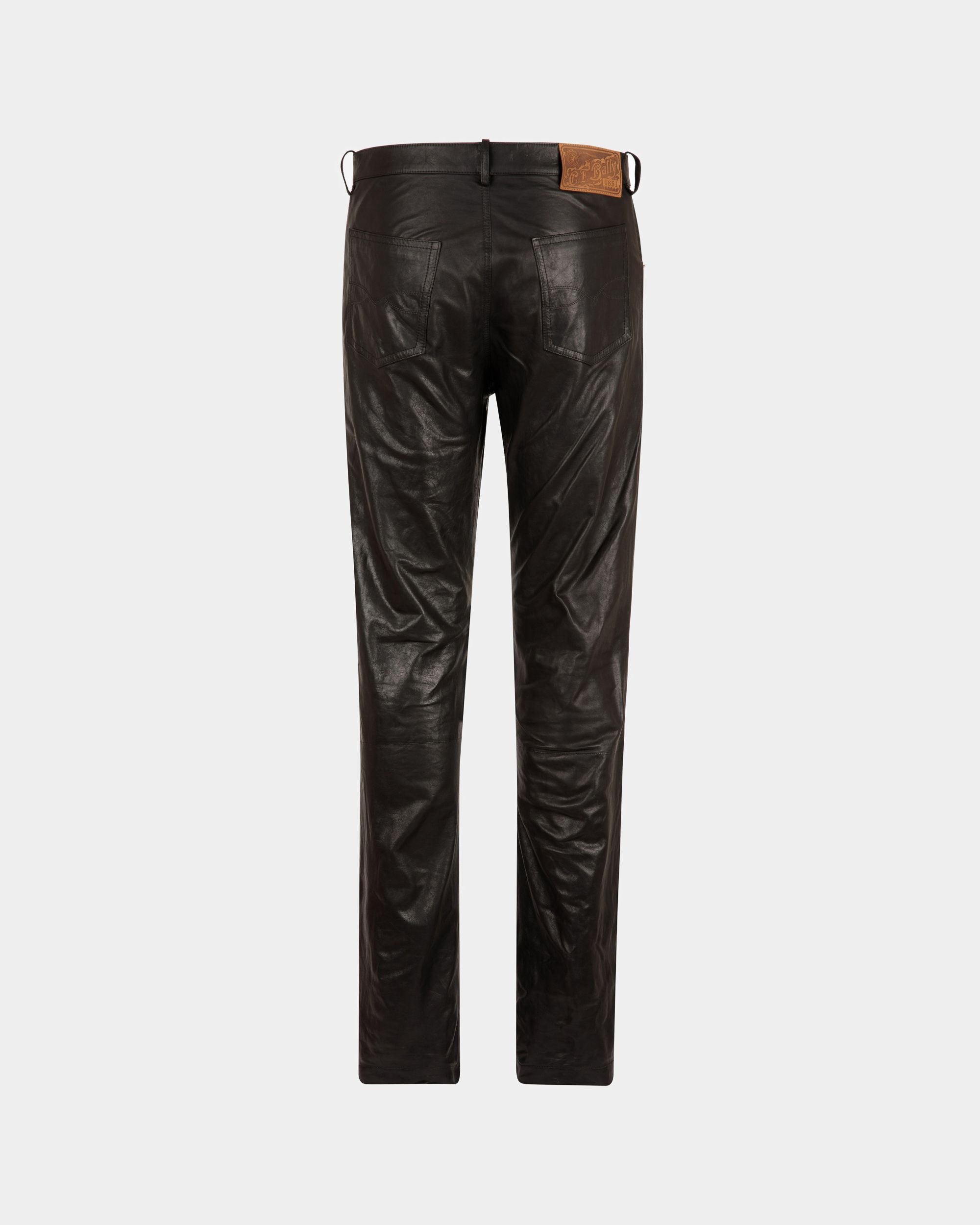 Pants In Black Leather - Men's - Bally - 03