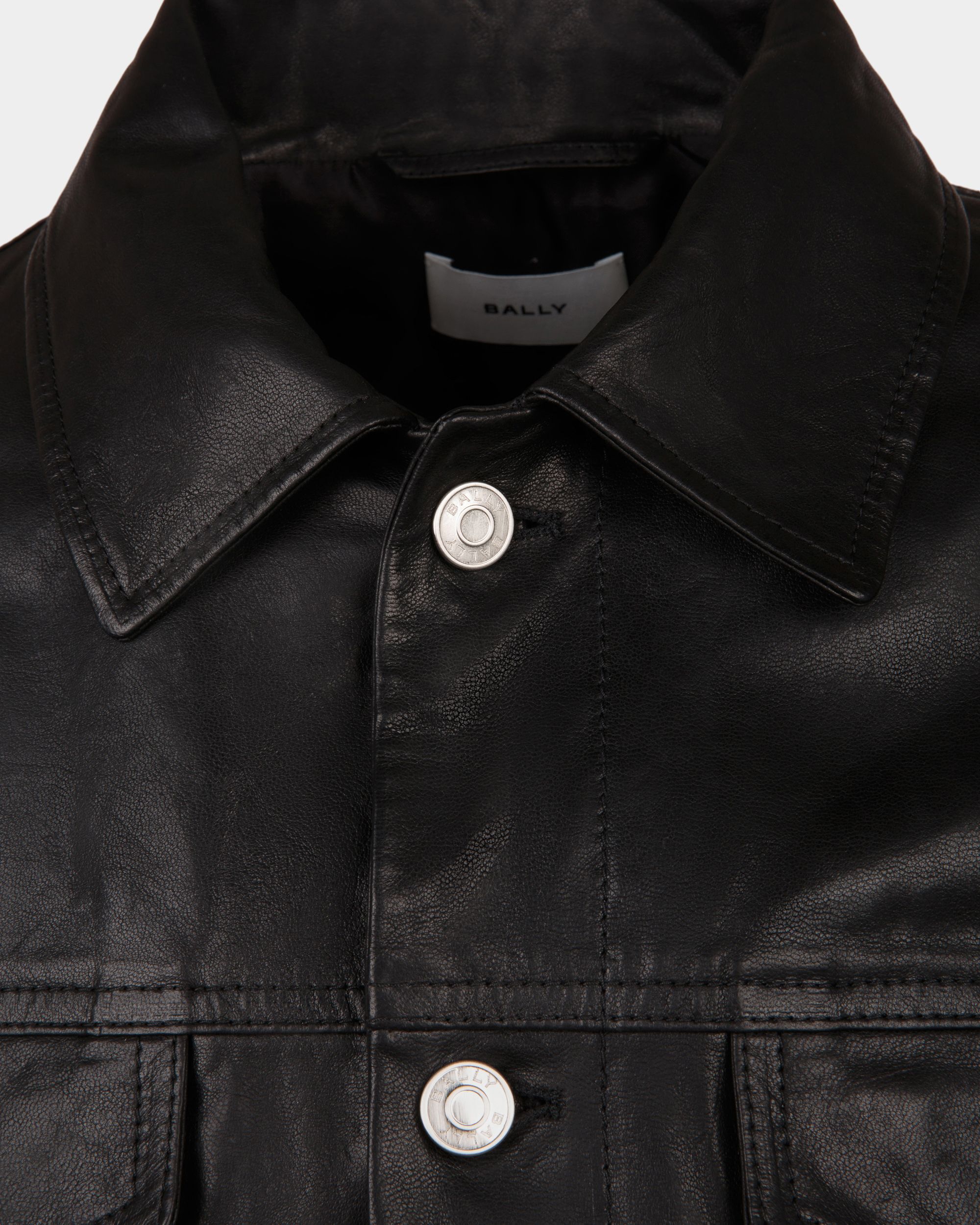 Giacca In Pelle Nera - Uomo - Bally - 02
