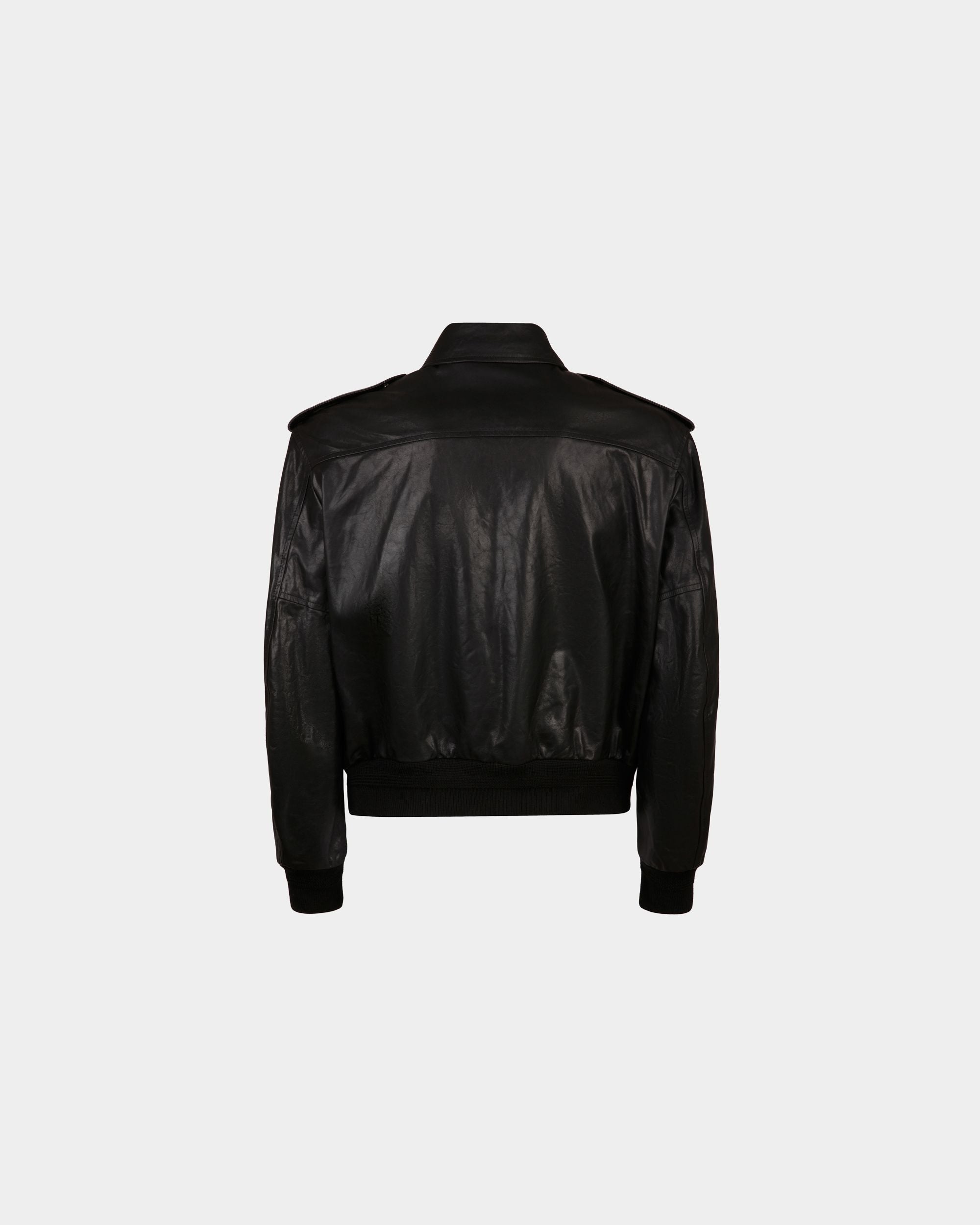 Blouson En Cuir Noir - Homme - Bally - 03