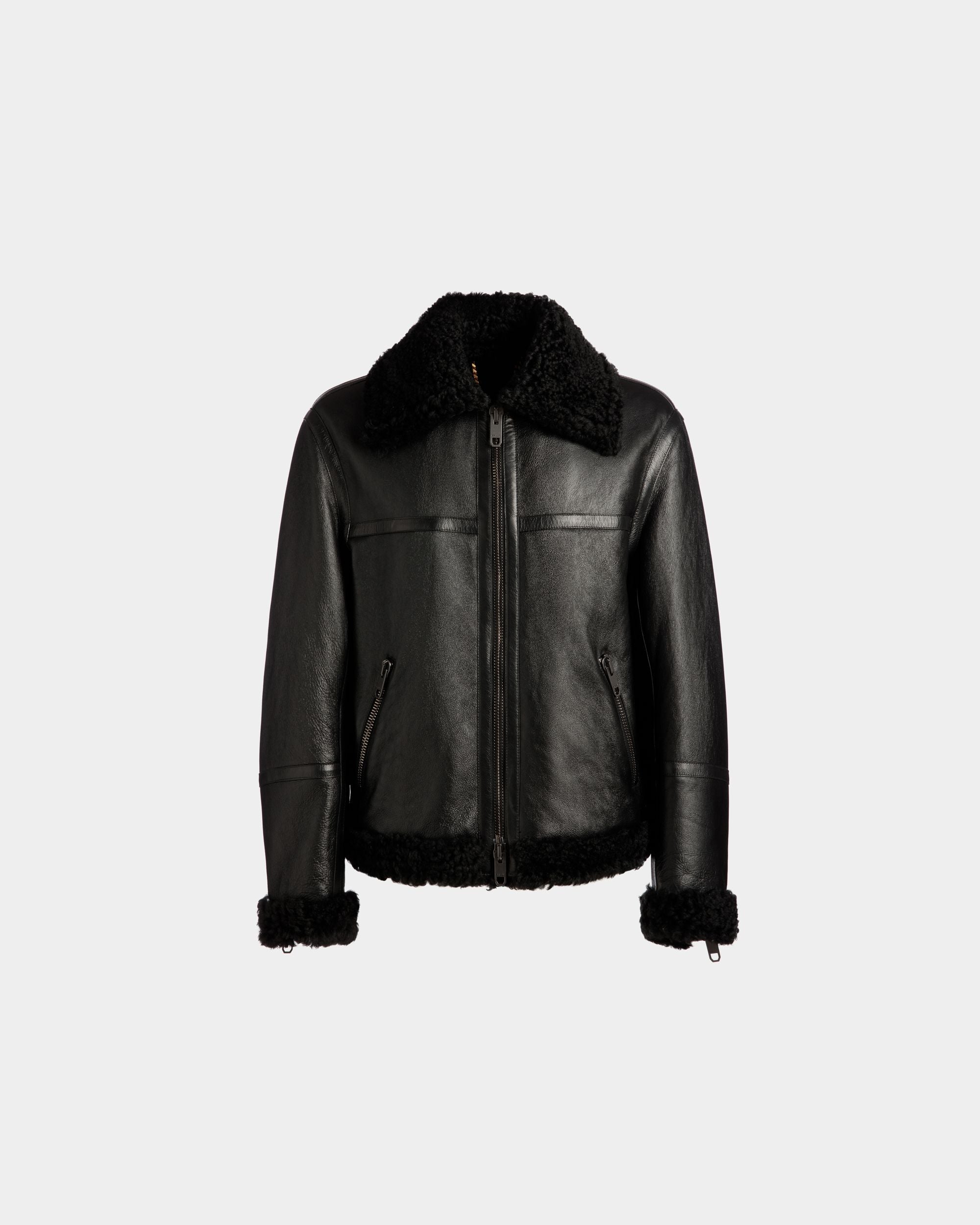 Blouson Collection Voyage Adrien Brody En Cuir Noir - Homme - Bally - 01