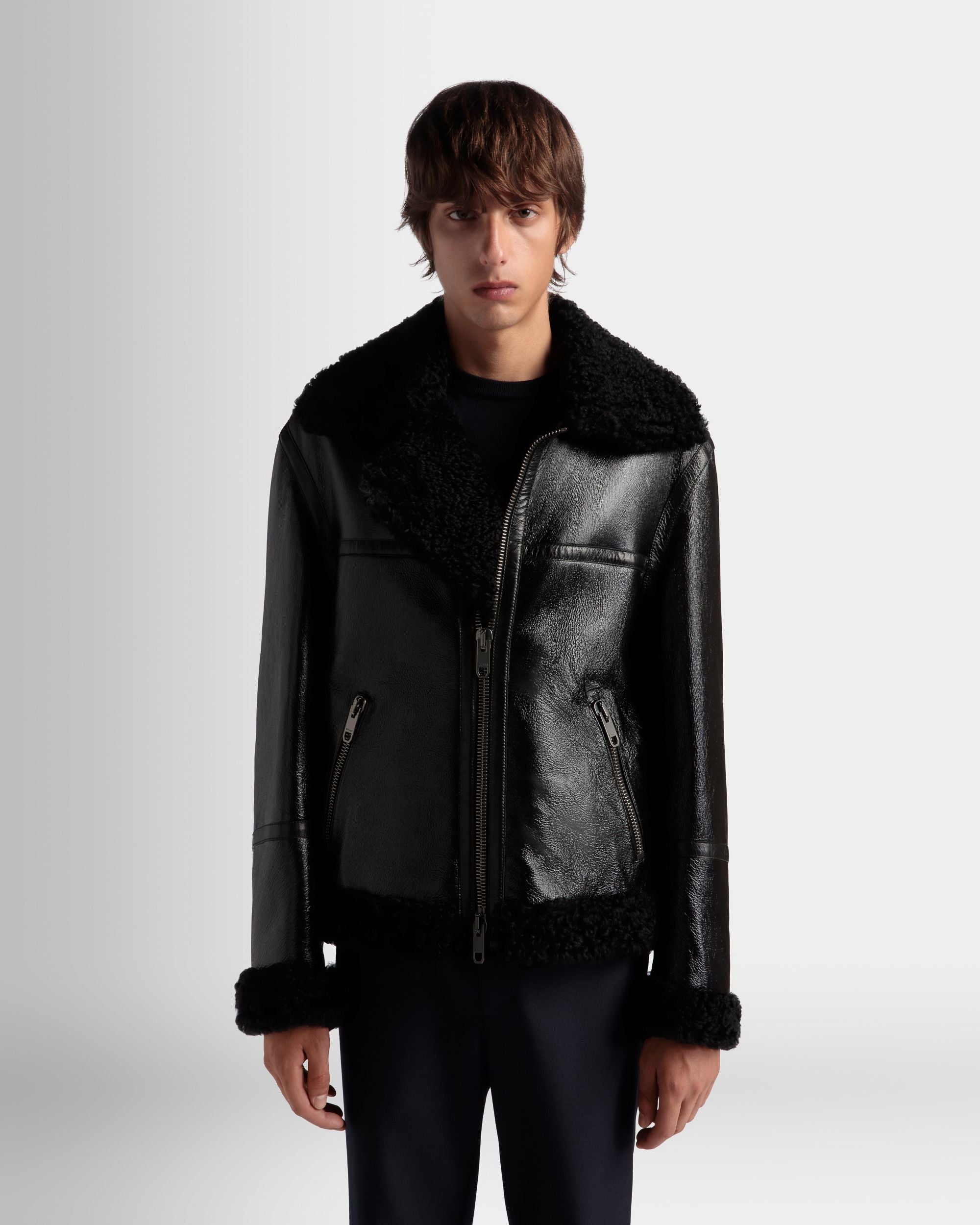 Blouson Collection Voyage Adrien Brody En Cuir Noir - Homme - Bally - 03