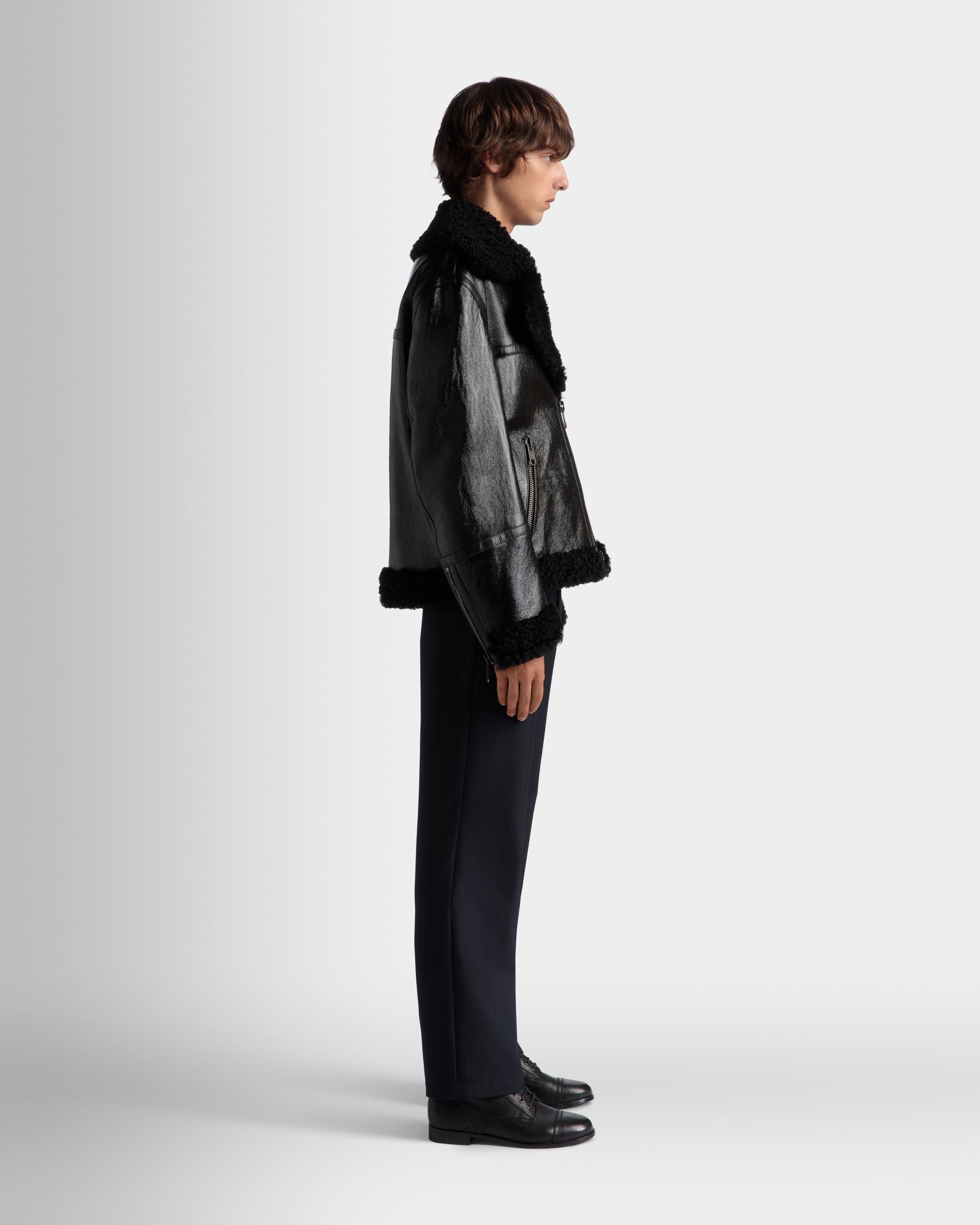 Blouson Collection Voyage Adrien Brody En Cuir Noir - Homme - Bally - 05