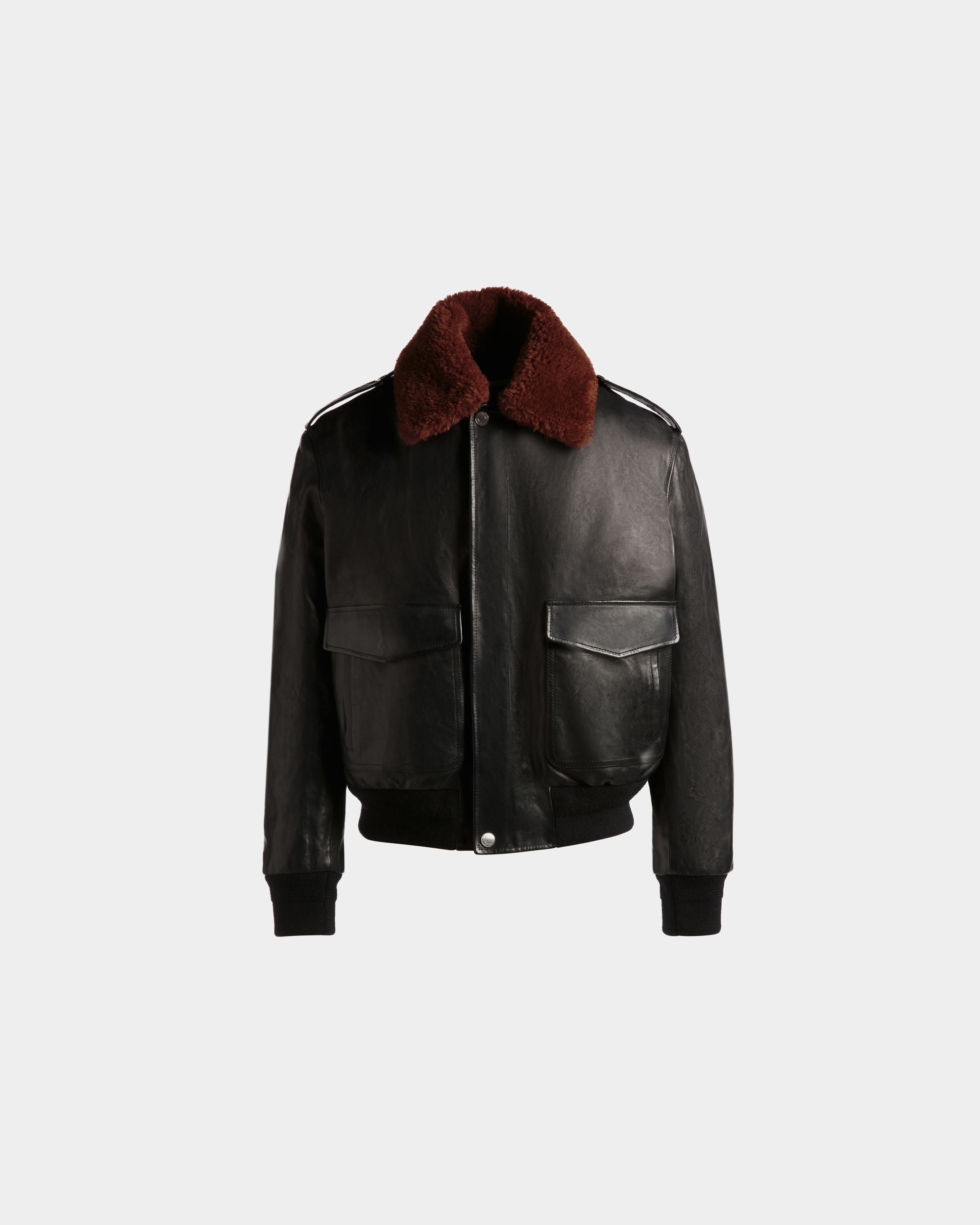 Fliegerjacke Aus Leder In Schwarz - Herren - Bally - 01