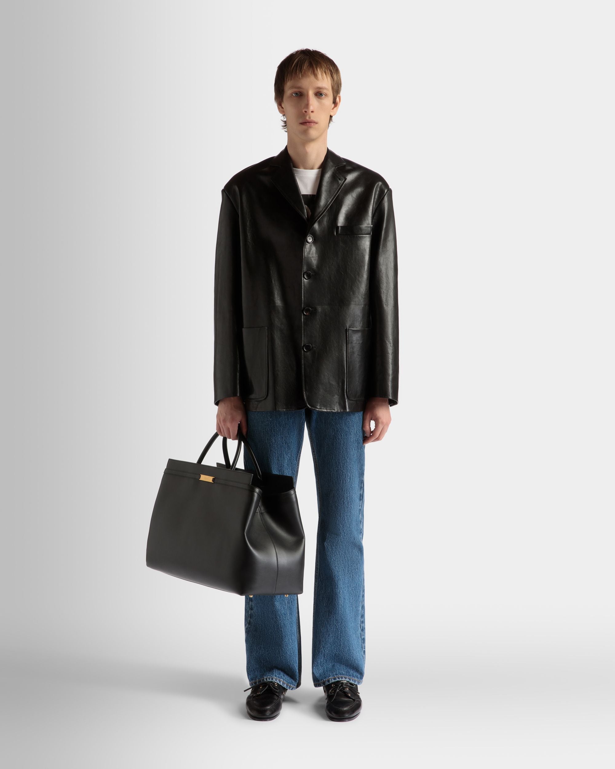 Jacket in Black Leather - Men's - Bally - 02