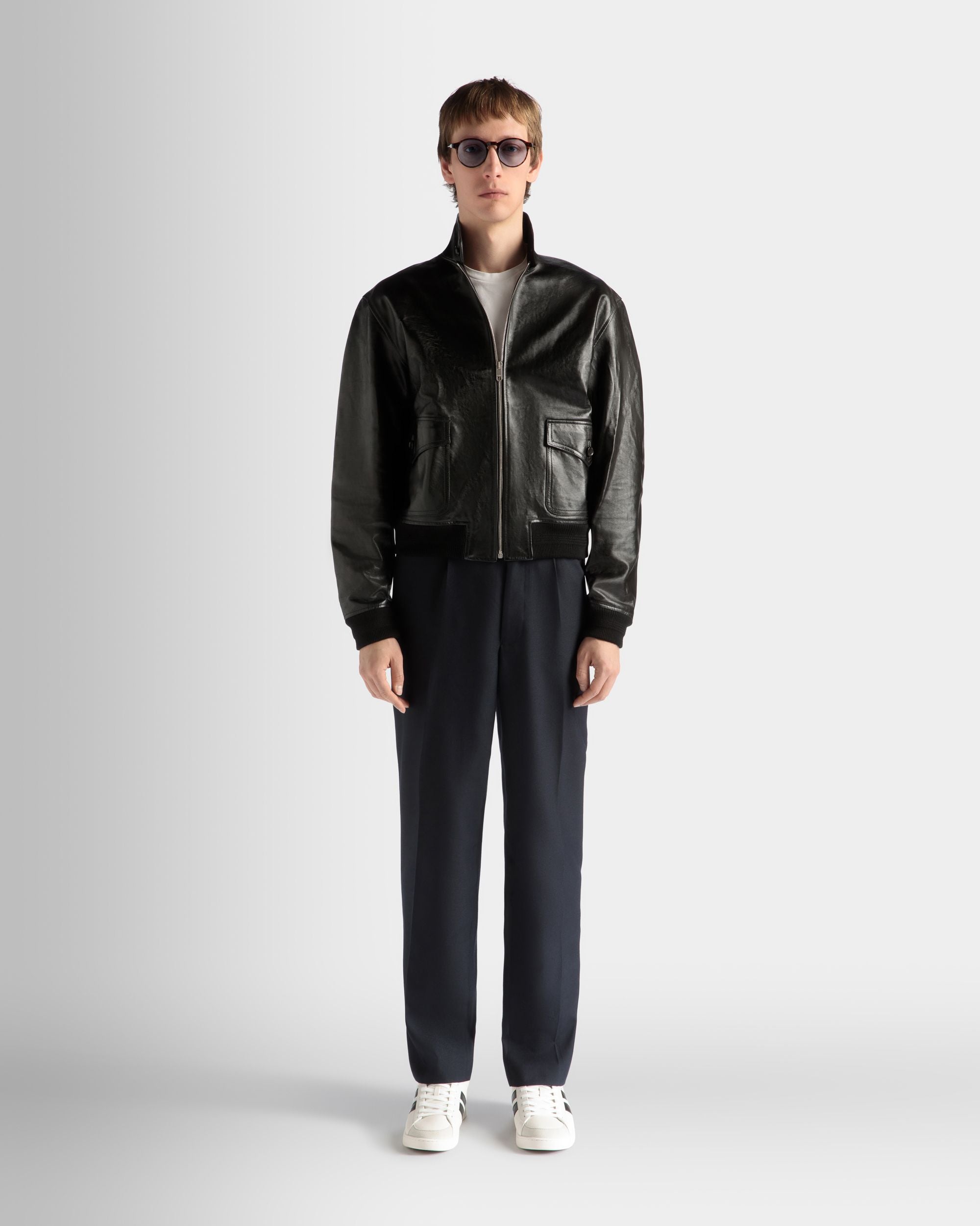 Blouson in Black Leather - Men's - Bally - 02